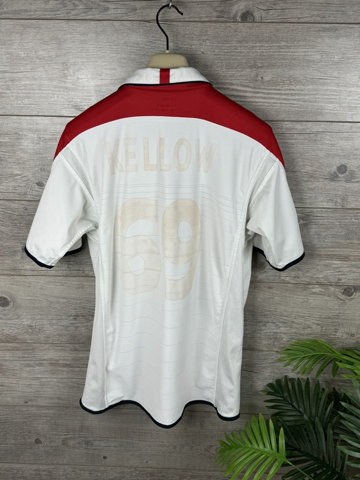 Umbro × Vintage UMBRO ENGLAND 🏴󠁧󠁢󠁥󠁮󠁧󠁿 Double-sided football T-shirt Kellow 69 Size US L / EU 52-54 / 3 - 4 Thumbnail