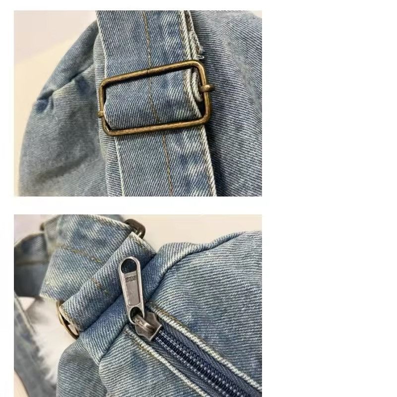 Japanese Brand × Jean Washed Denim Shoulder Bag Size ONE SIZE - 5 Thumbnail