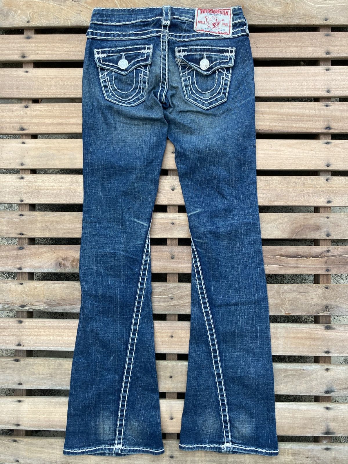 True Religion Y2K True Religion Flare Blue Jeans Size 28" / US 6 / IT 42 - 15 Thumbnail