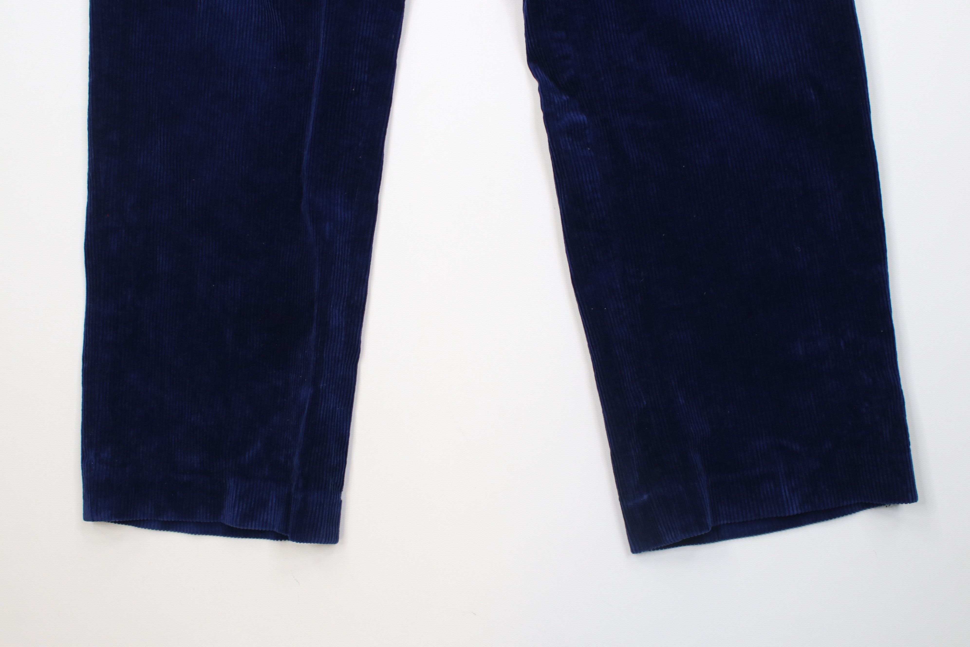 Polo Ralph Lauren Vintage 90s Ralph Lauren Thick Wide Leg Corduroy Pants Blue Size US 34 / EU 50 - 4 Thumbnail