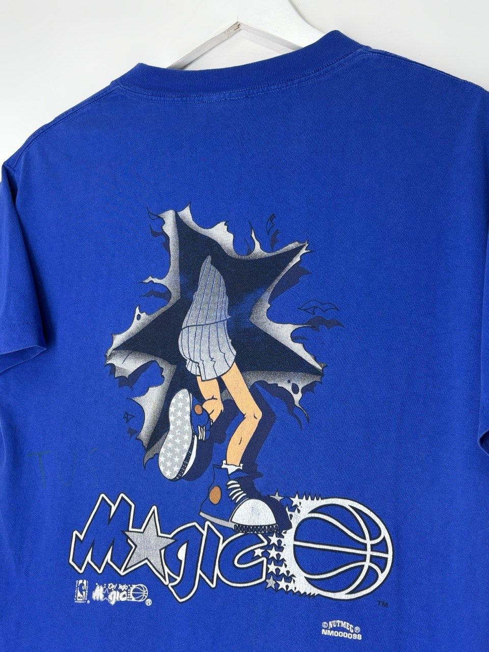 Nutmeg Vintage 90s Orlando Magic T-Shirt Wizard Mascot Graphic NBA Size US L / EU 52-54 / 3 - 13 Thumbnail