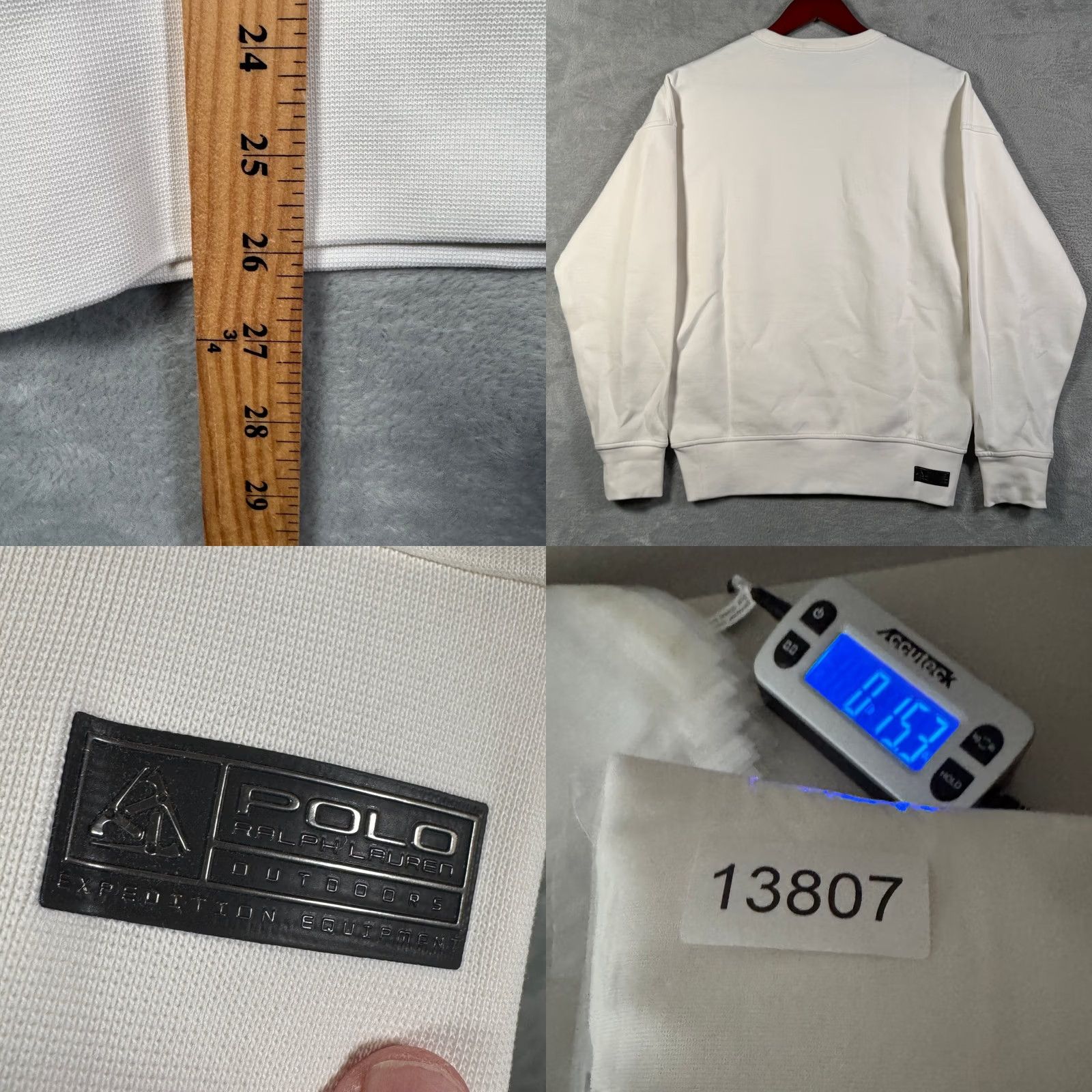 Polo Ralph Lauren Polo Ralph Lauren Sweatshirt Mens S White Double Knit Spell Out RELAXED Fit Size US S / EU 44-46 / 1 - 8 Thumbnail