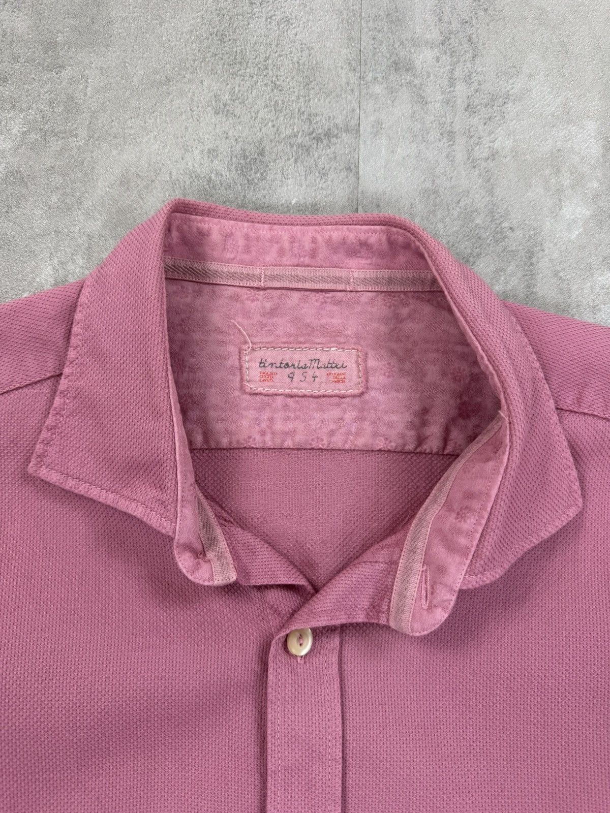 Designer × Tintoria Mattei Tintoria Mattei Casual Cotton Shirt Button Up Size 42 16 1/2 Size US M / EU 48-50 / 2 - 2 Thumbnail