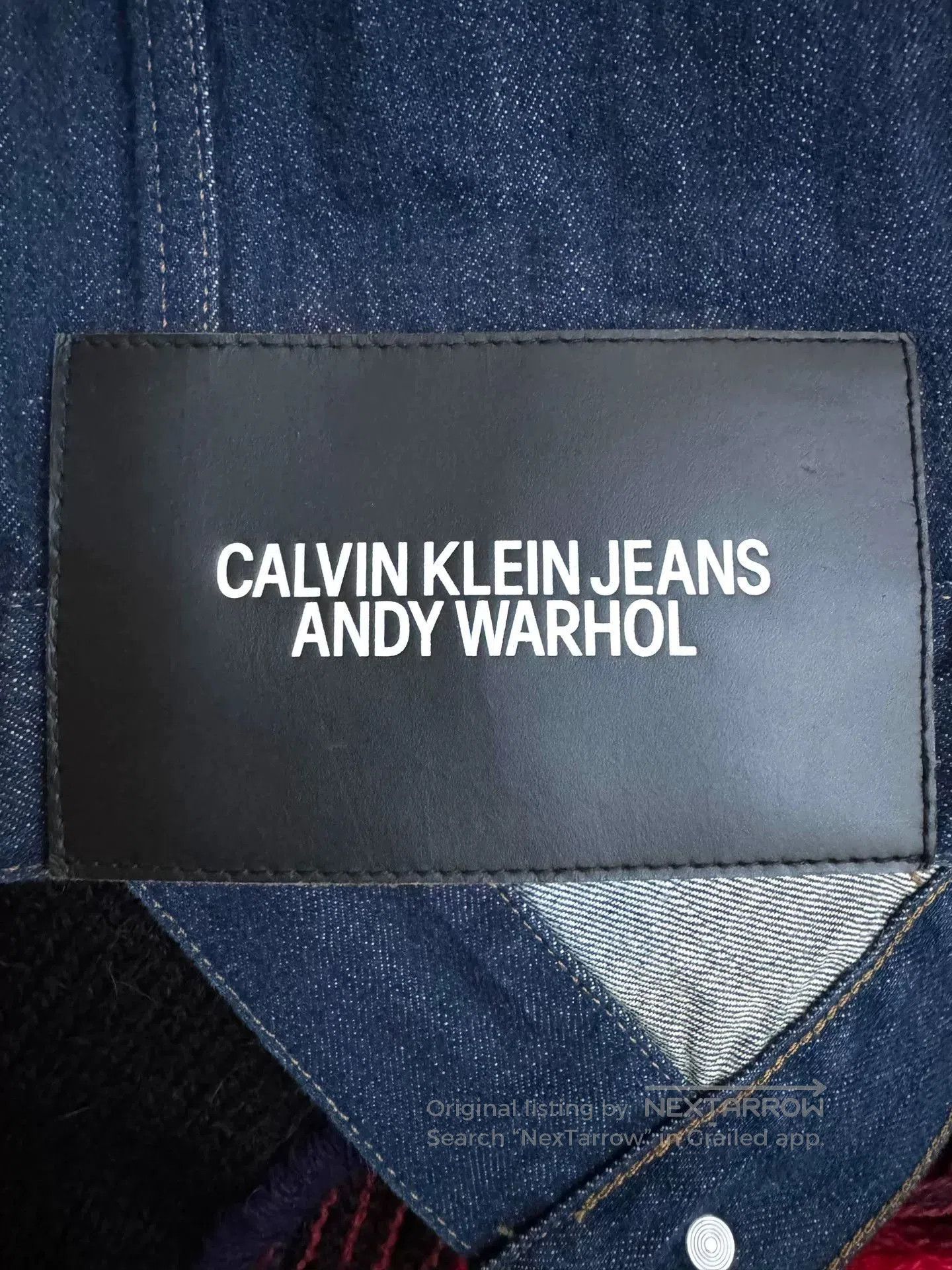 Calvin Klein 205W39NYC CALVIN KLEIN Denim Jacket with Graphic Print. Size US L / EU 52-54 / 3 - 4 Thumbnail