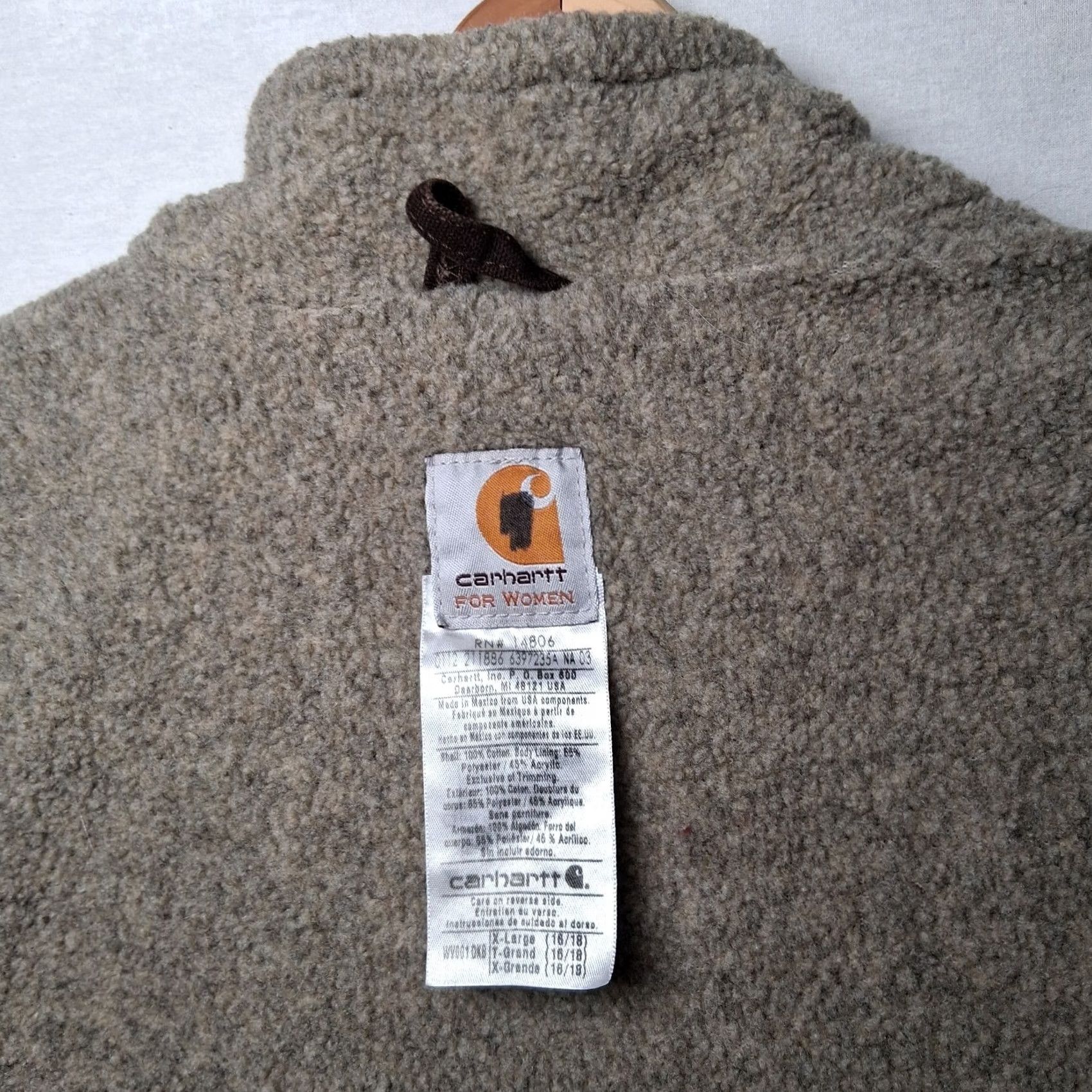 Carhartt VINTAGE Carhartt Vest Women XL Brown Duck Cloth Fleece Lined Workwear WV001 DKB Size XL / US 12-14 / IT 48-50 - 5 Thumbnail