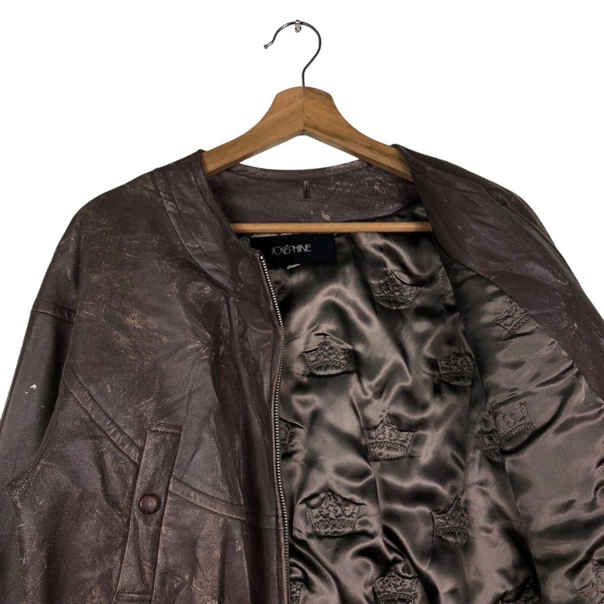 Japanese Brand 📌Cropped Genuine Leather Jacket Biker Josephine Size US M / EU 48-50 / 2 - 13 Thumbnail