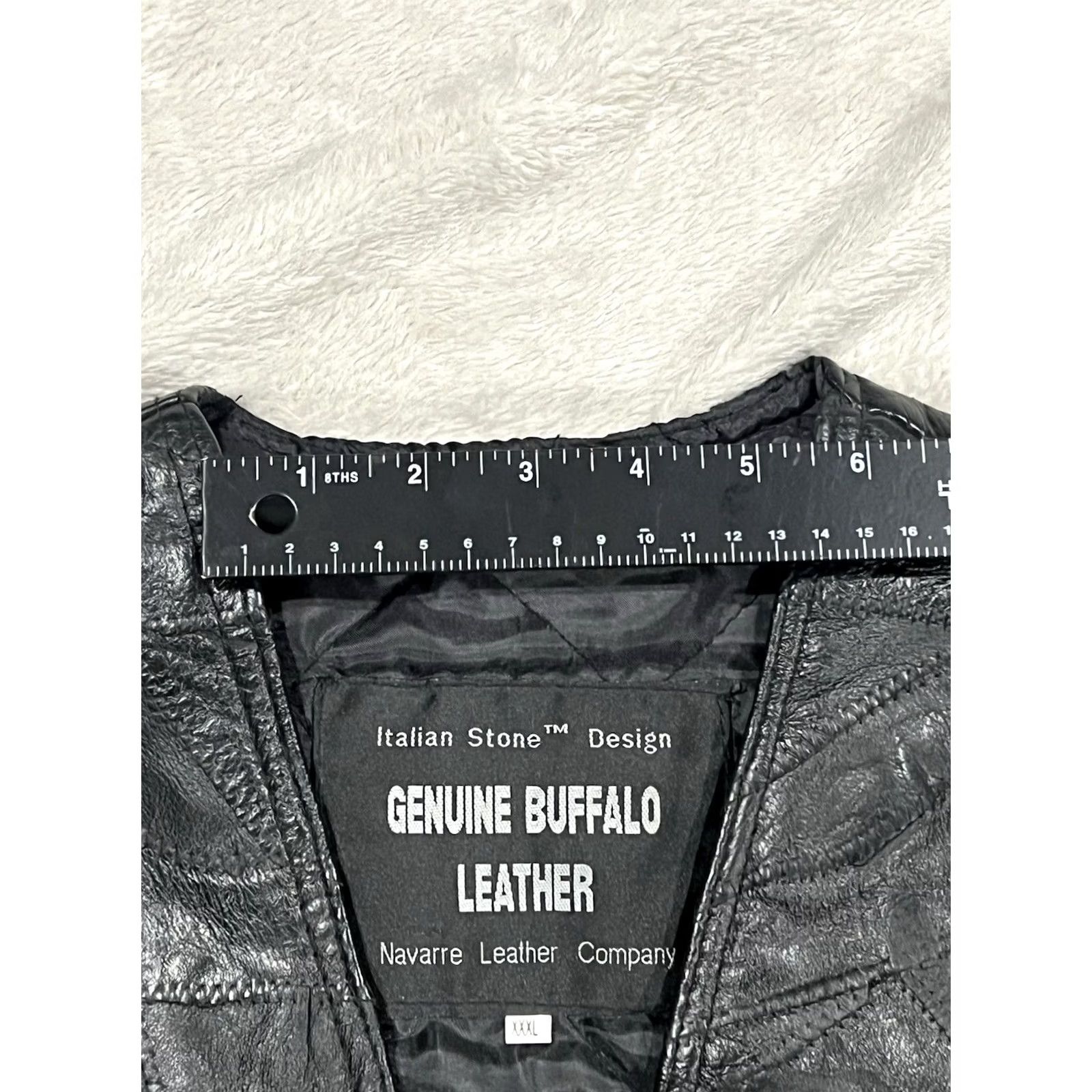 Palace VINTAGE Navarre Leather Vest Men Black Buffalo Leather Italian-Missing a Lace 3XL Vest Leather Black 3XL Navarre Mens Size US XXL / EU 58 / 5 - 6 Thumbnail