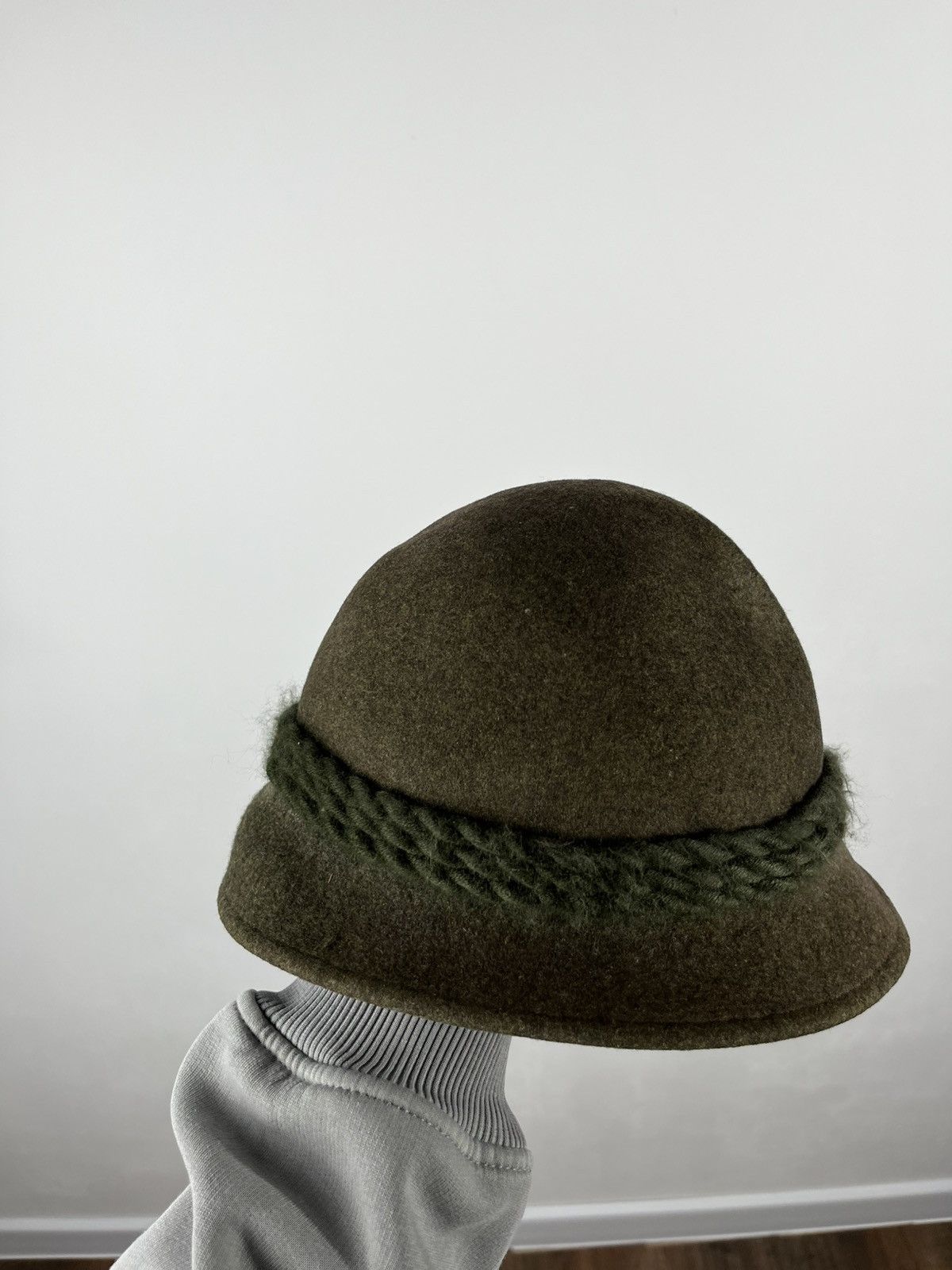 Vintage Vintage Austrian Wool Felt Alpine Hat Green Loden Style Size ONE SIZE - 6 Thumbnail