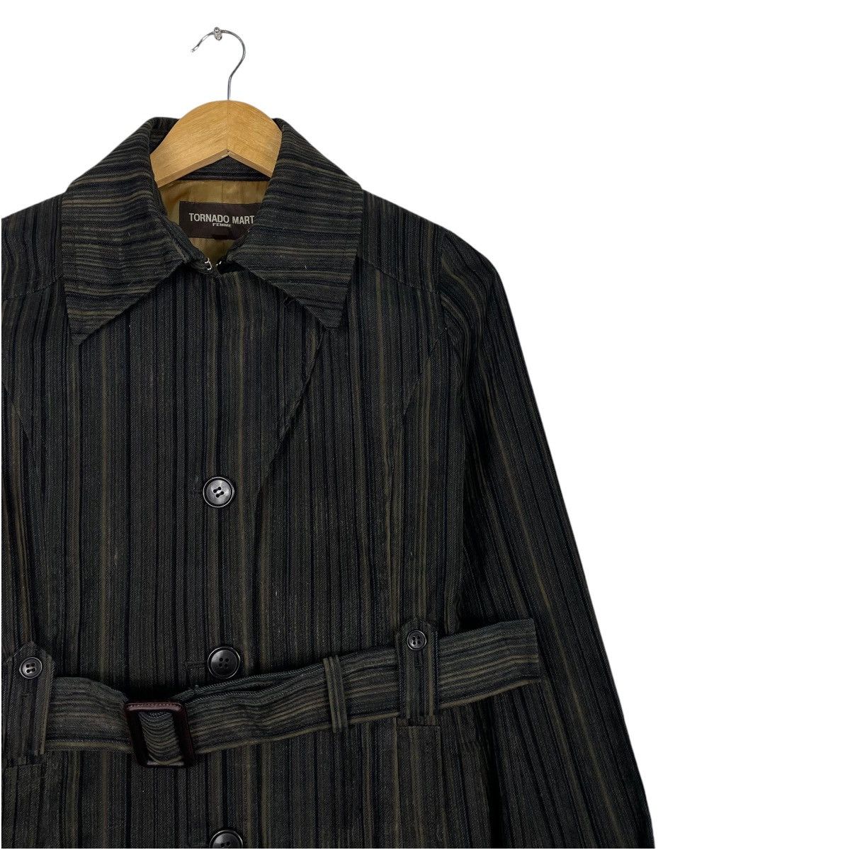 Japanese Brand × Tornado Mart 💥TORNADO MART STRIPES WITH BELTED JACKET Size S / US 4 / IT 40 - 4 Thumbnail