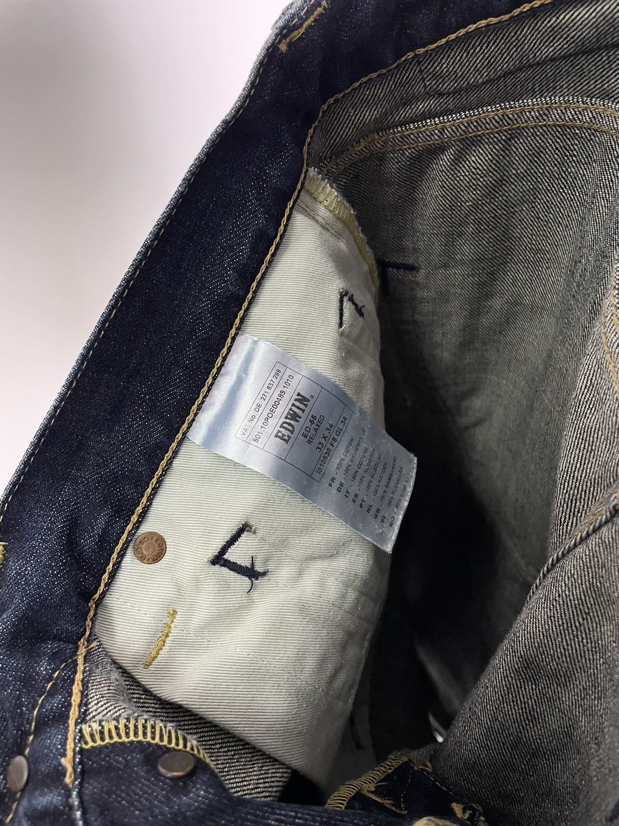 Edwin Edwin Made in Japan ( Size 33 ) Vintage Faded Denim Jeans Size US 33 - 15 Thumbnail