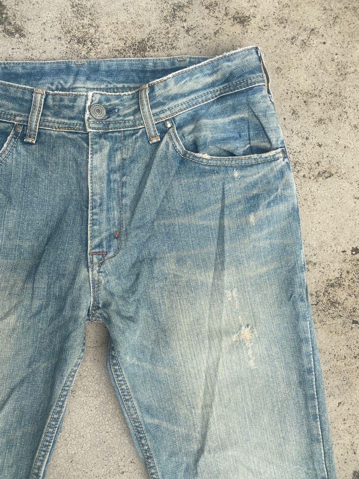 Japanese Brand Flare Jeans Denim Craft Faded Distressed Bootcut Size US 32 / EU 48 - 9 Thumbnail