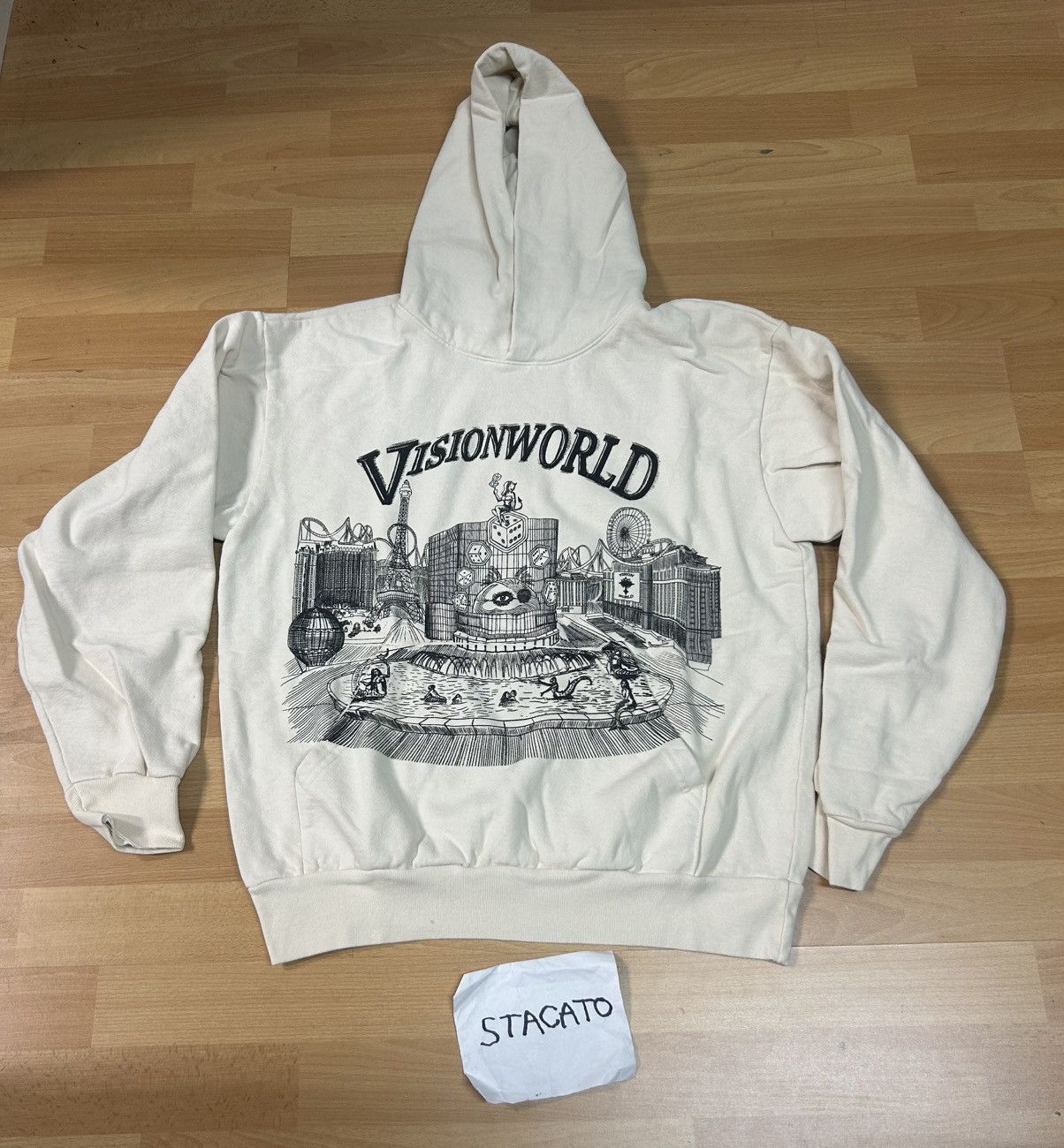 Vintage × Vision Streetwear Visionworld Circus Hoodie Tan Size US M / EU 48-50 / 2 - 1 Thumbnail