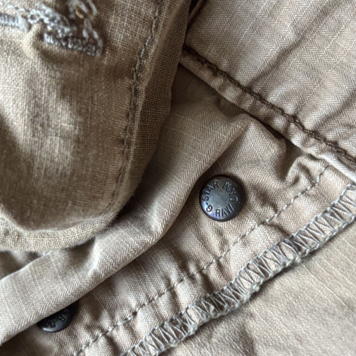 G-Star Mens Vintage G Star Raw Cargo Shorts rare army Y2K Size US 31 - 8 Thumbnail