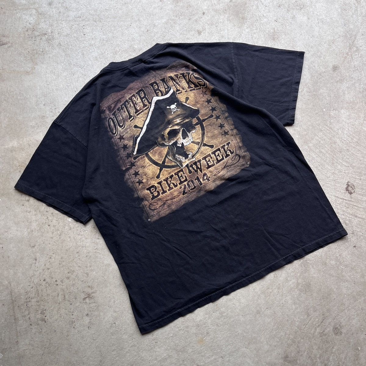 Vintage 2014 Outer Banks Bike Week Graphic T Shirt Size US XL / EU 56 / 4 - 2 Thumbnail