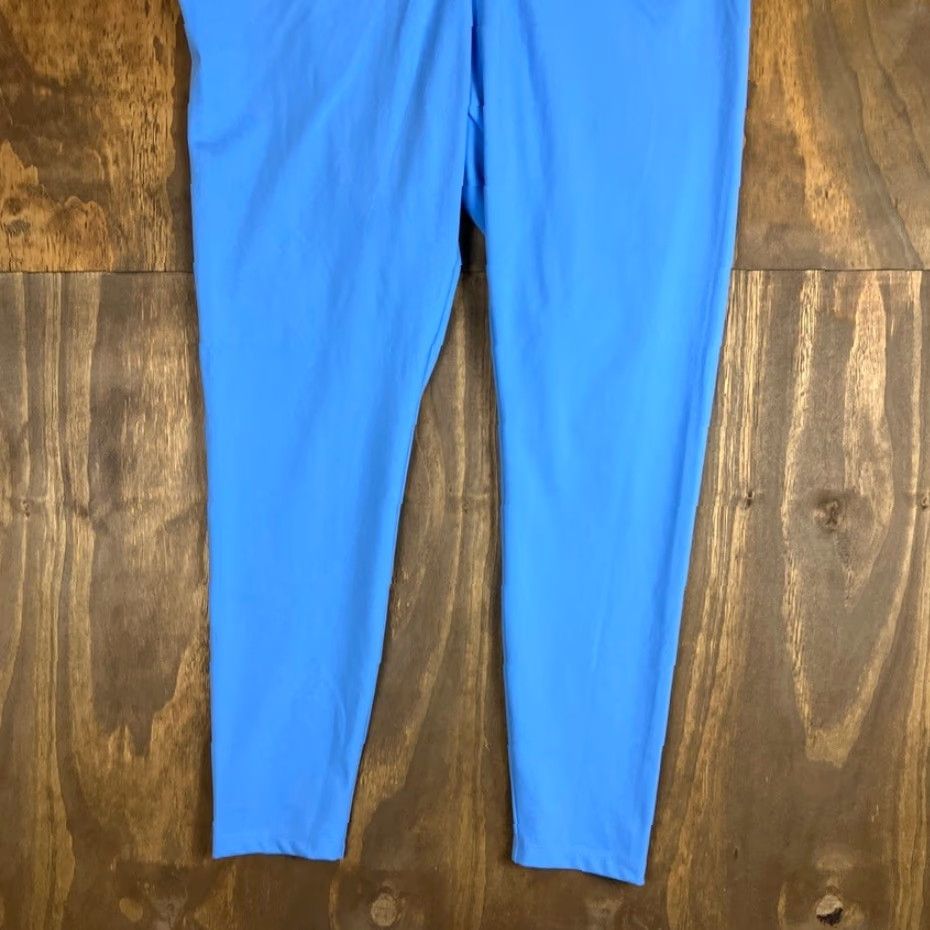 Pinko PINK Active Womens Leggings Blue Adjustable Ruched Front Skinny Stretch XXL Pants Athletic Women Size 24" / US 00 / IT 34 - 3 Thumbnail