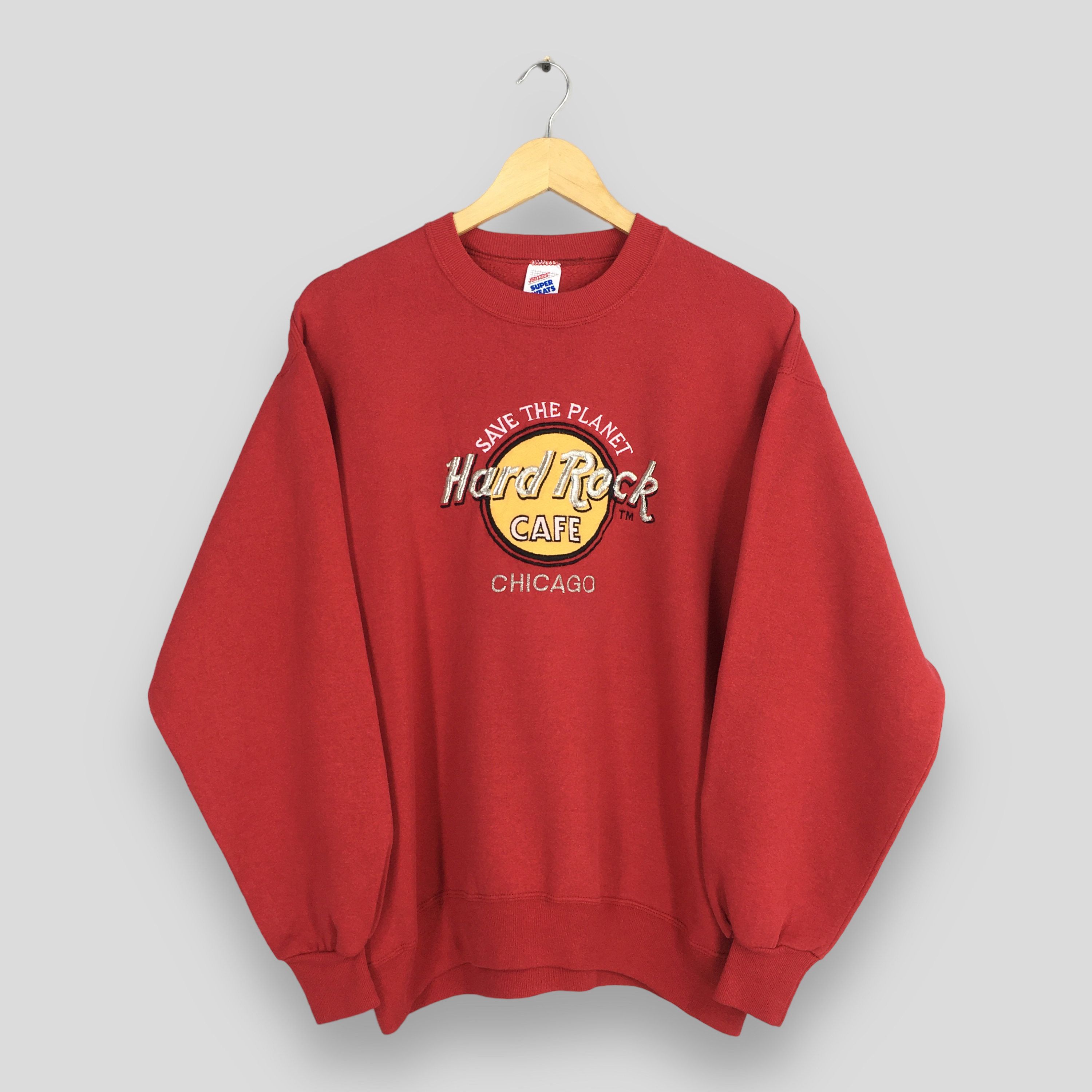 Hard Rock Cafe Vintage Hard Rock Cafe Chicago Usa Sweatshirt XLarge Size US XL / EU 56 / 4 - 1 Thumbnail