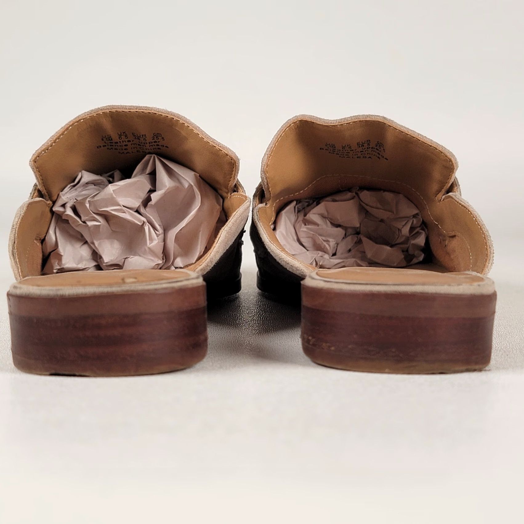 Franco Sarto Franco Sarto Malesa Suede Mule Clog Low Heel Beige Slip On Size 8.5 US Womens Flat Size US 9 / IT 39 - 6 Thumbnail