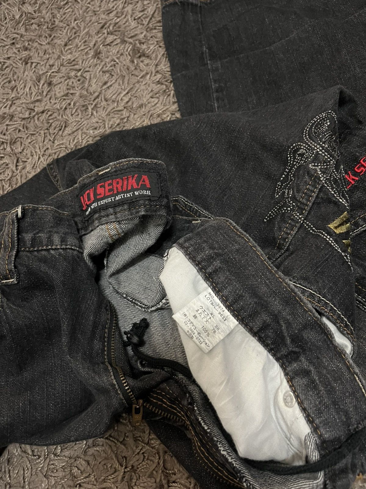 Japanese Brand 1990s JACK SERIKA craft artist baggy jeans #B2 Size US 32 / EU 48 - 8 Thumbnail