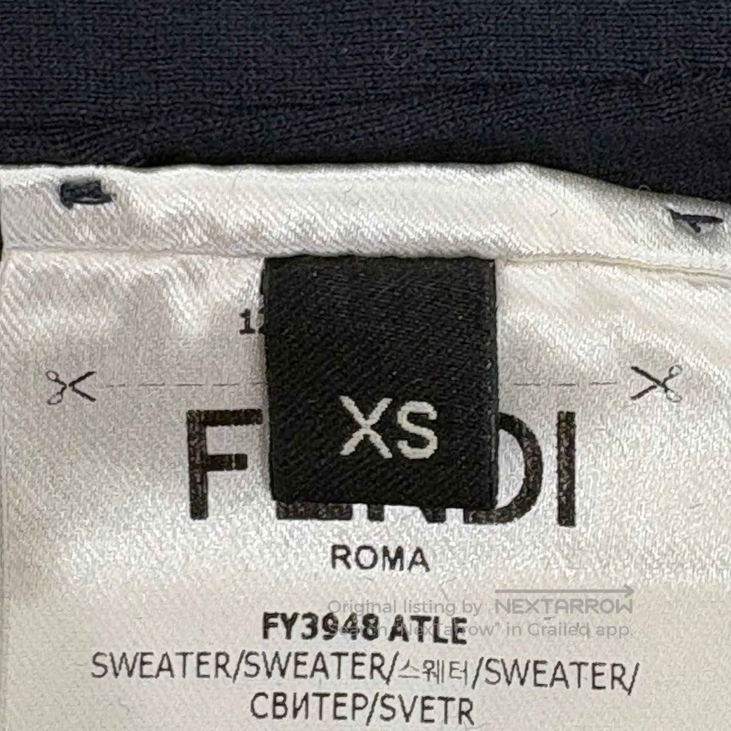 Fendi FENDI Blue-black corduroy zipper hoodie jacket Size US XS / EU 42 / 0 - 5 Thumbnail