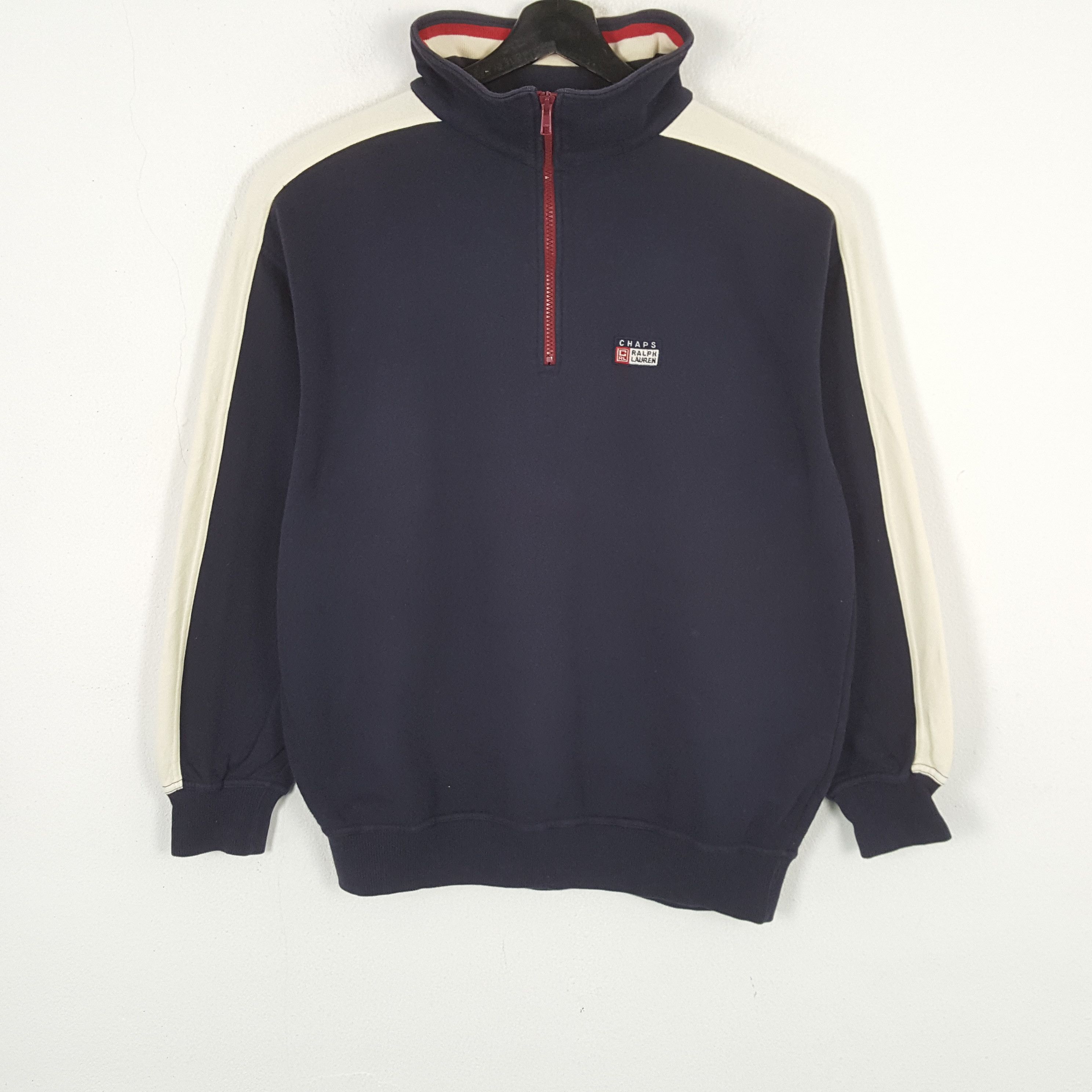 Chaps × Chaps Ralph Lauren × Vintage CHAPS RALPH LAUREN Half Zipper Sweatshirt Size US L / EU 52-54 / 3 - 1 Thumbnail