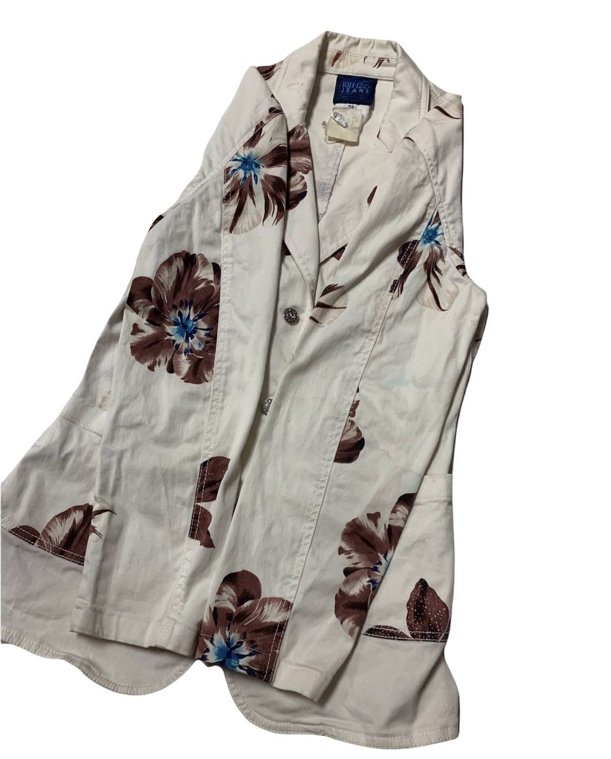 Kenzo × Vintage STEAL💥 VTG Kenzo Floral Art Blazer for Women Size M / US 6-8 / IT 42-44 - 6 Thumbnail