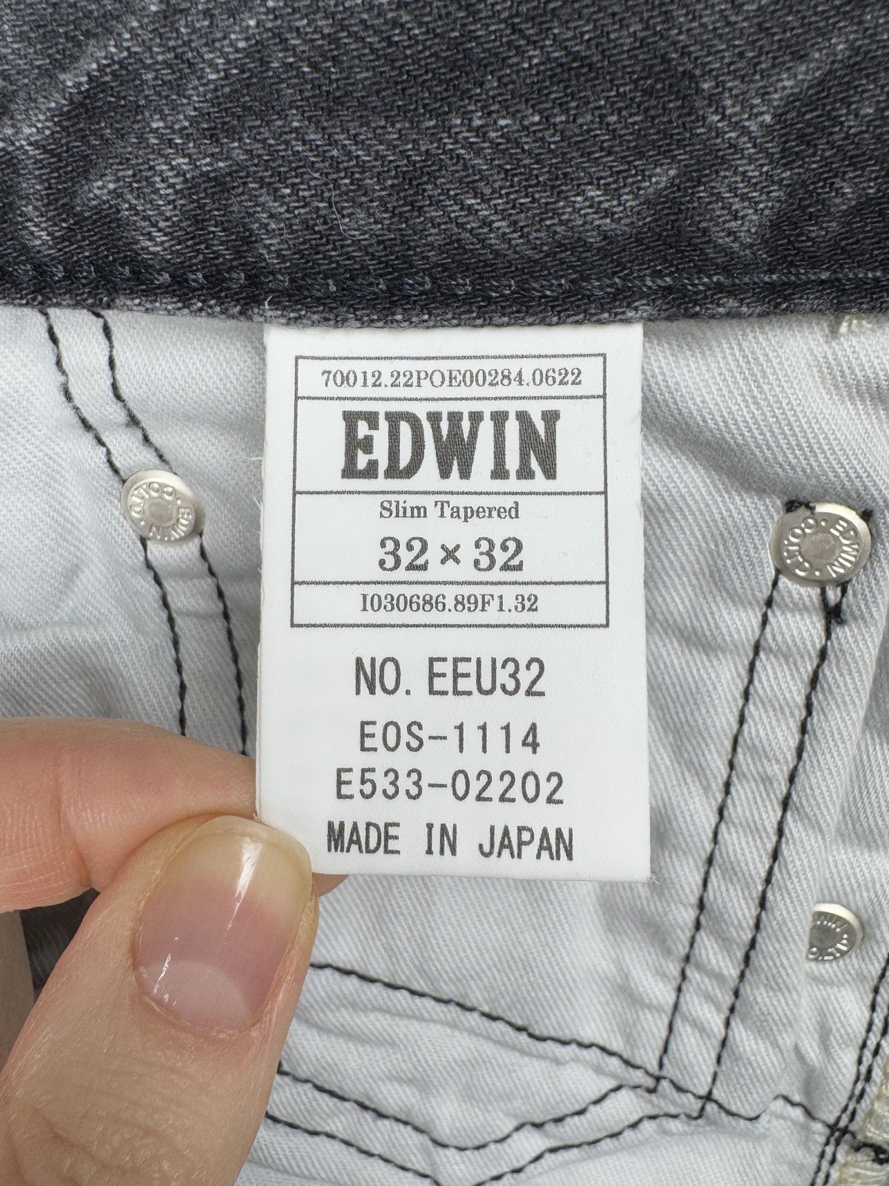 Edwin Edwin Made in Japan Slim Tapered White Selvedge Denim Jeans Size US 32 / EU 48 - 11 Thumbnail
