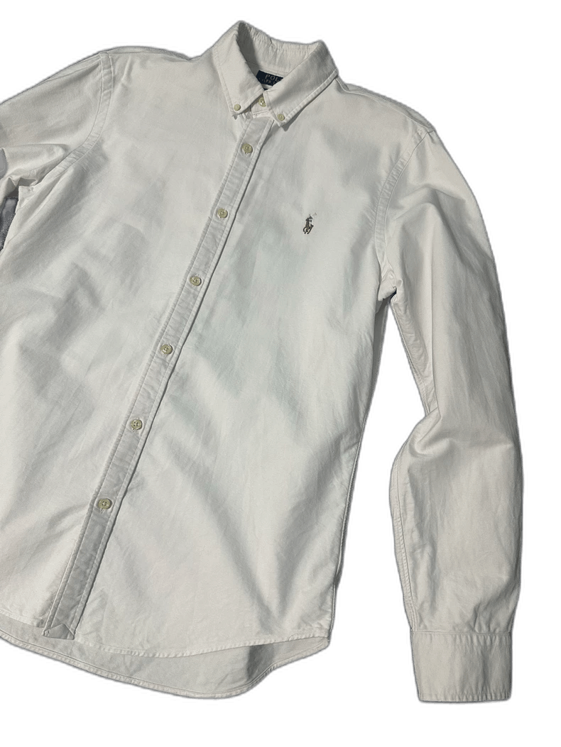 Ralph Lauren White Cotton Oxford Shirt by Ralph Lauren Size US L / EU 52-54 / 3 - 1 Thumbnail