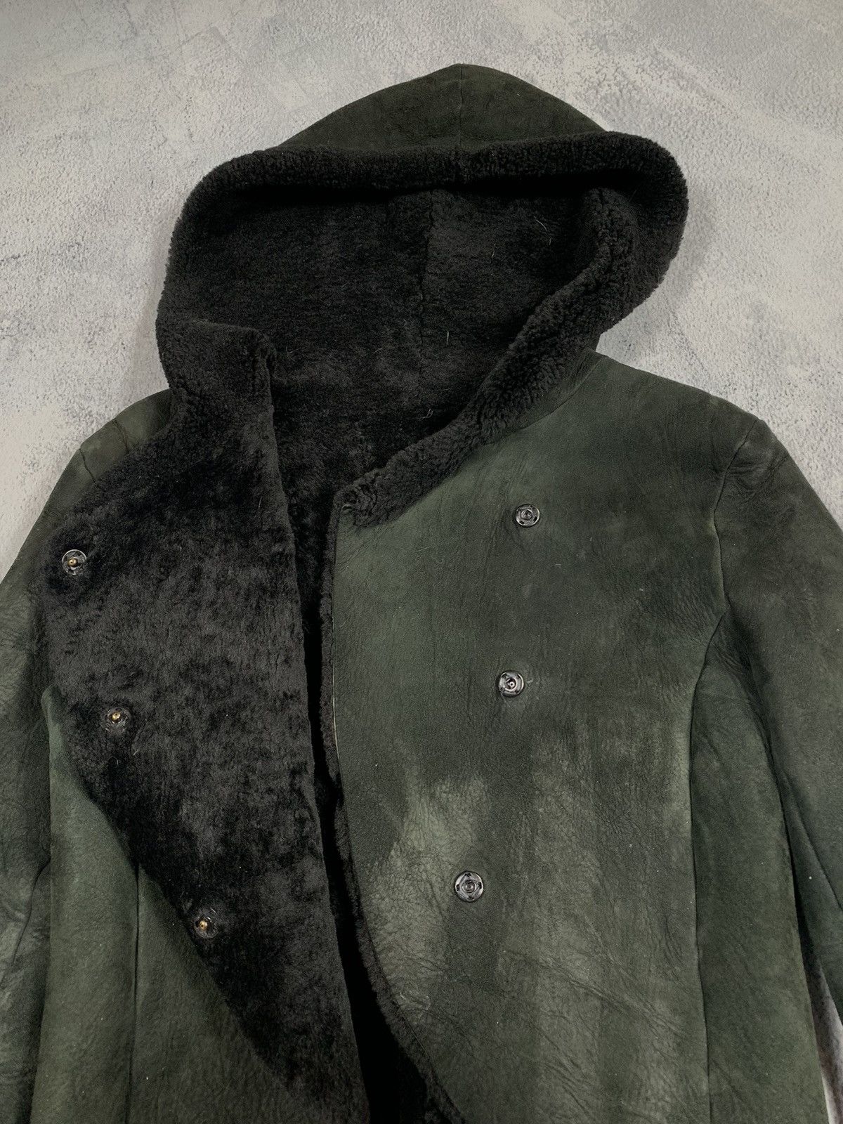 Other Vintage 90s sheepskin cropped hooded b3 coat jacket 00s Size S / US 4 / IT 40 - 4 Thumbnail