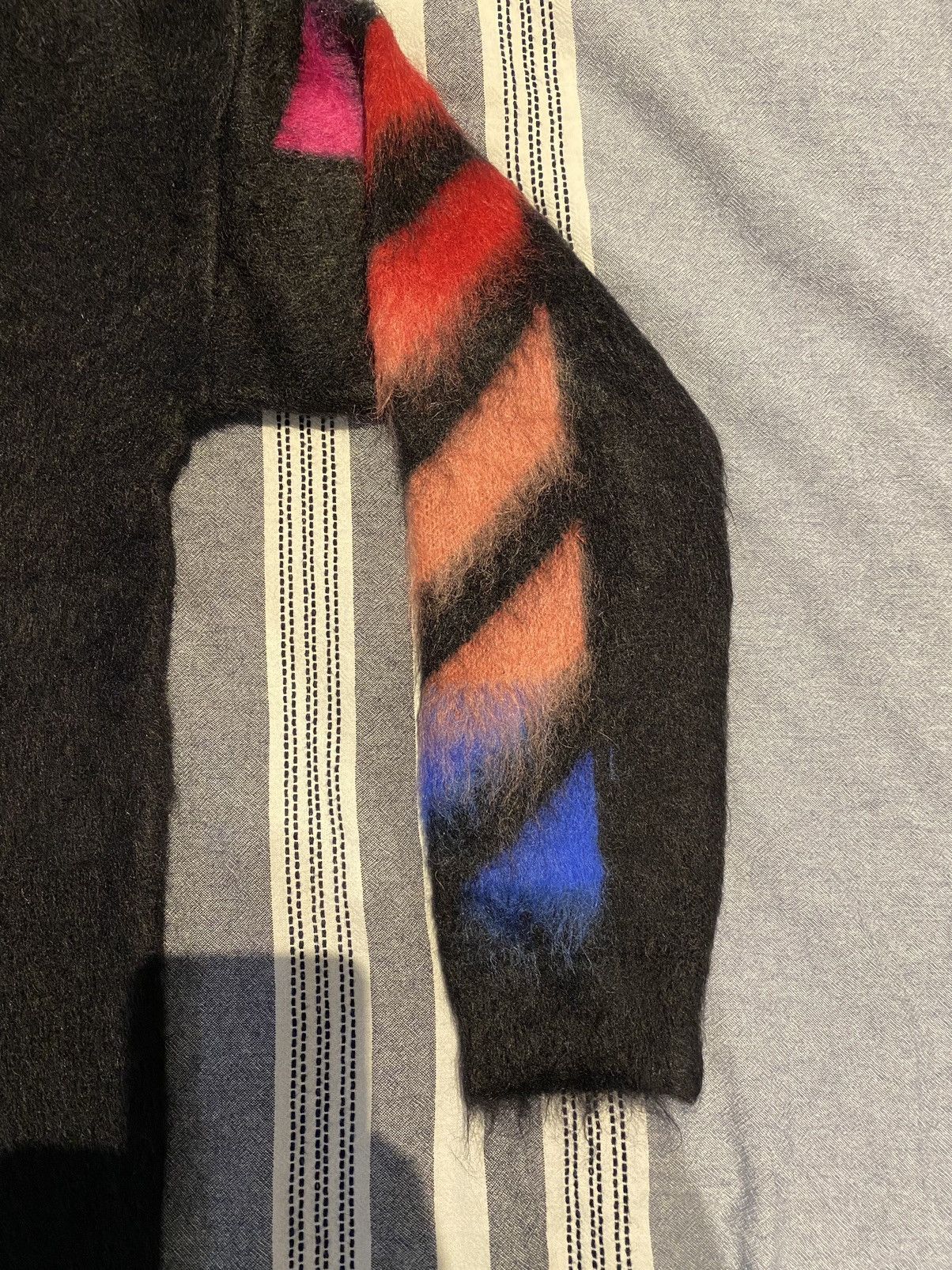 Off-White Black Mohair Diag Sweater (Off-White) Size US S / EU 44-46 / 1 - 5 Thumbnail
