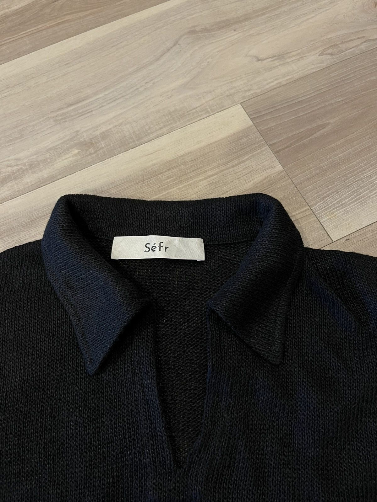Sefr Black linen Sefr short sleeve polo size L Size US L / EU 52-54 / 3 - 2 Thumbnail