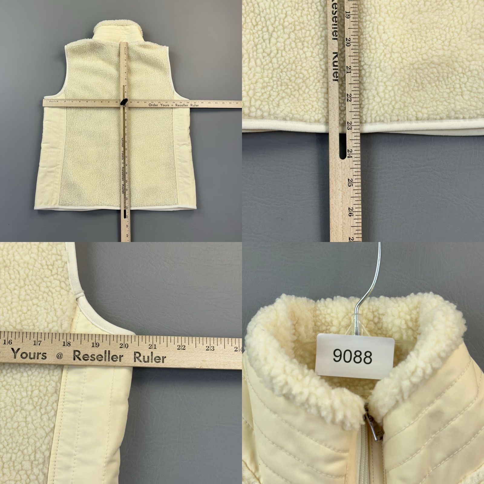 Ralph Lauren VINTAGE L-RL Lauren Active Ralph Lauren Vest Women’s Medium Cream Full Zip Sherpa Size M / US 6-8 / IT 42-44 - 8 Thumbnail