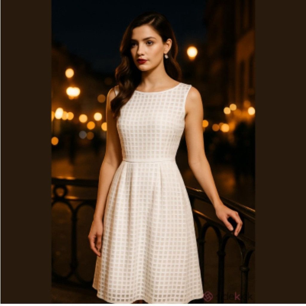Ellen Tracy Ellen Tracy Elegant White Sleeveless Dress Size M / US 6-8 / IT 42-44 - 1 Thumbnail