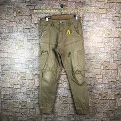 Jean Cargo Multi Pocket Flare Pants Sweatpants Trousers Size US 30 / EU 46 - 3 Thumbnail