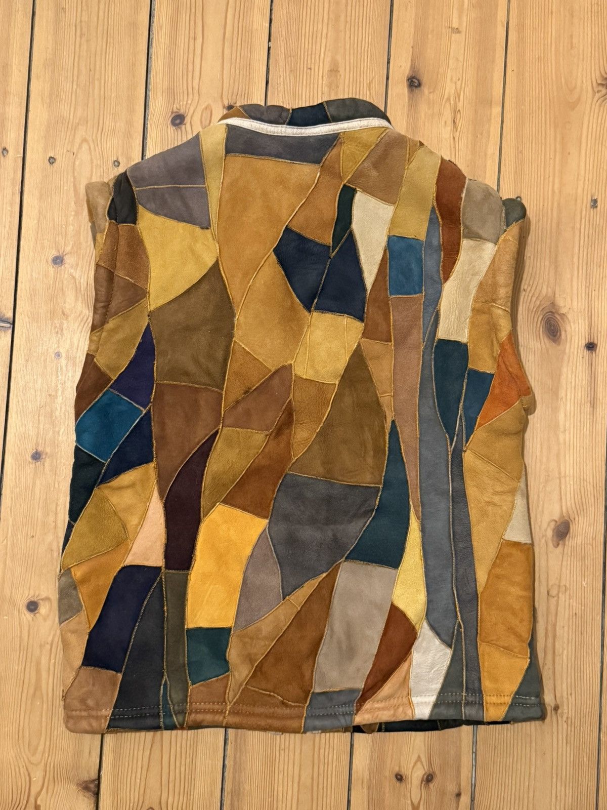 Other Rare Theo Muratidis Original Shearling Patchwork Vest Vintag Size US L / EU 52-54 / 3 - 3 Thumbnail