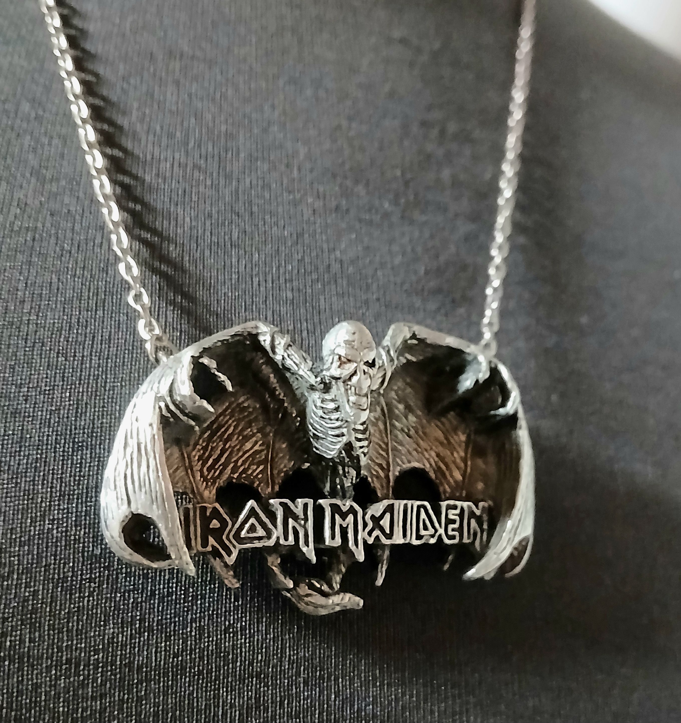 Vintage Iron Maiden Fear of the dark 1992 Necklace Poker England Size ONE SIZE - 2 Thumbnail