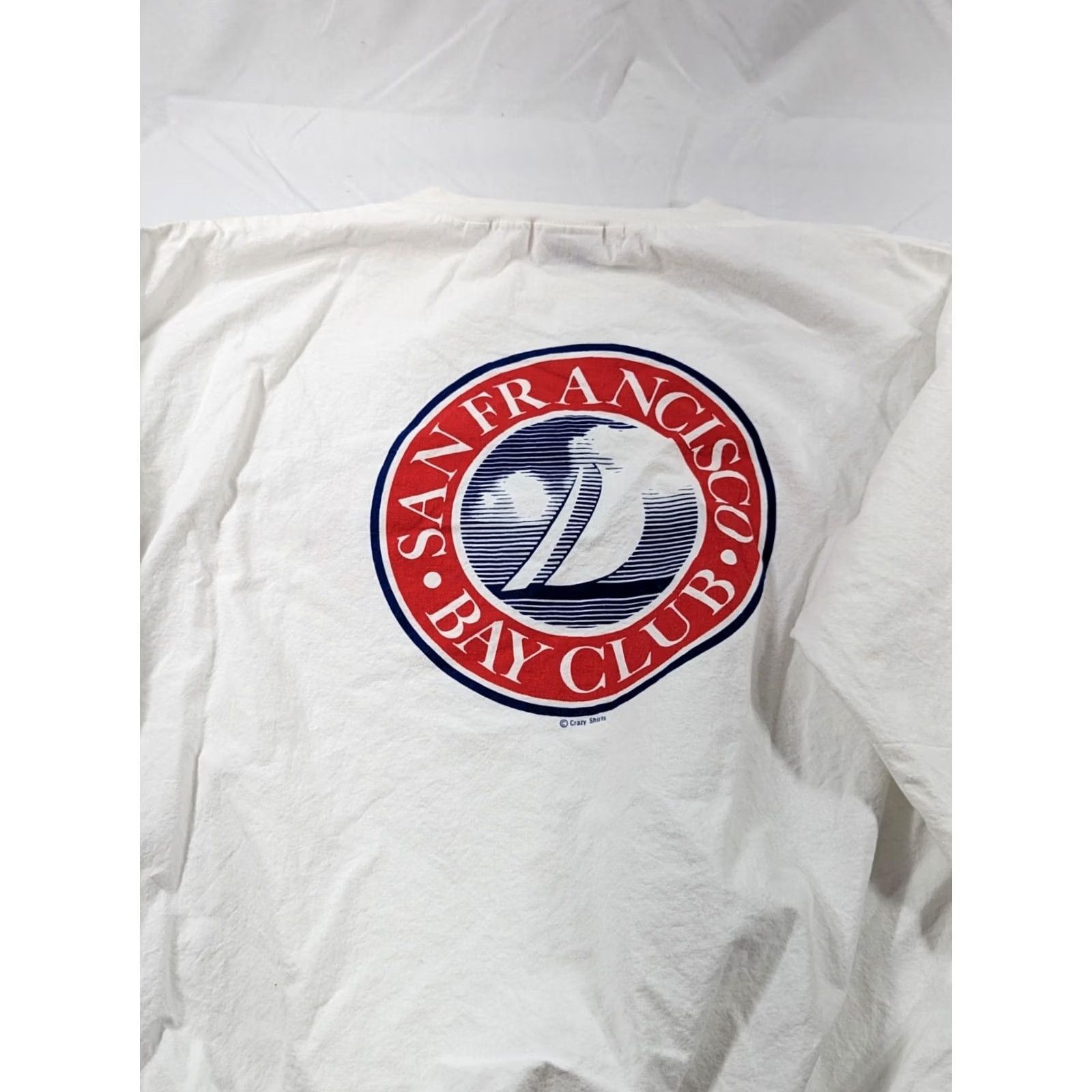 Vintage VINTAGE Crazy Shirts Shirt Long Sleeve White Small Unisex Adults Graphic Tee Beer Print 100% Cotton San Francisco Bay Club Hawaii Size US S / EU 44-46 / 1 - 7 Thumbnail