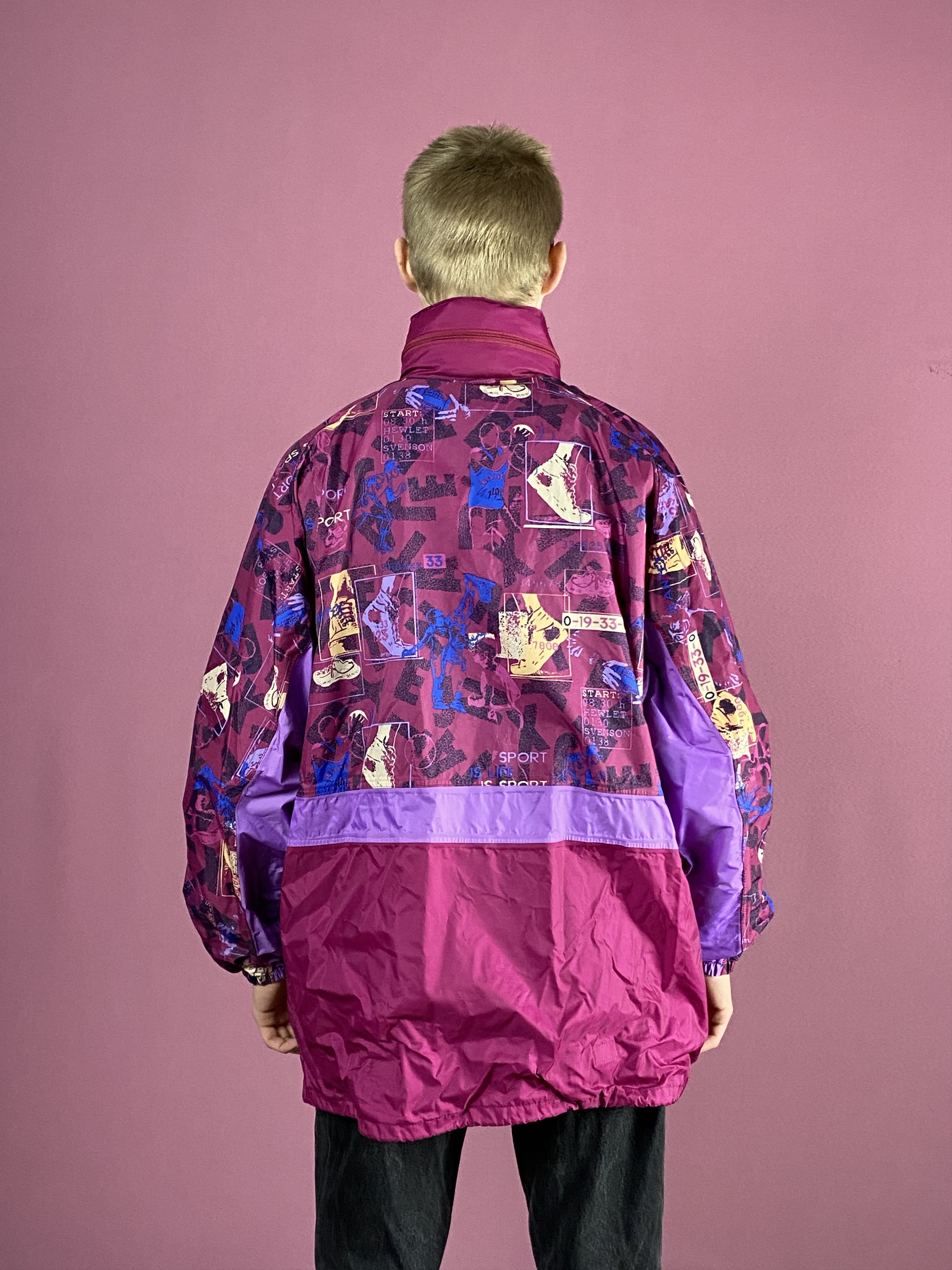 Vintage 90s Jeantex Vintage Men's Abstract Rain Jacket - M Size US M / EU 48-50 / 2 - 3 Thumbnail