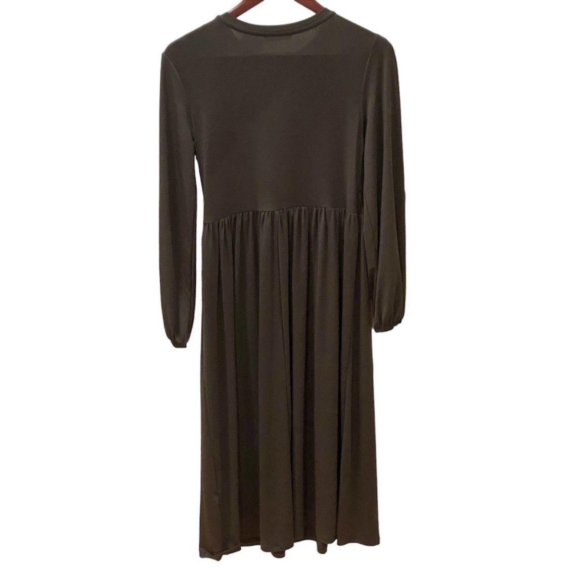 Zara Zara smocked Ruched Dark Gray MIDI Dress Boho M Size M / US 6-8 / IT 42-44 - 5 Thumbnail