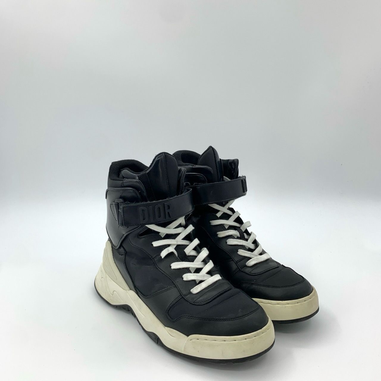 Dior Dior Logo Leather Lace-Up Black High-Top Casual Shoes - Siz Size US 5.5 / IT 35.5 - 7 Thumbnail