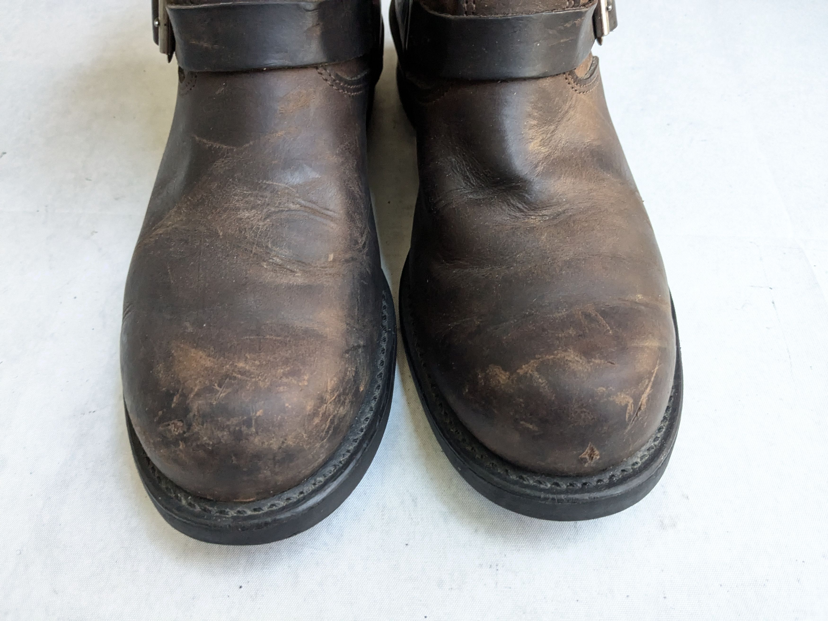 Frye Frye Harness Brown Leather 10.5 M Leather Buckle Punk Size US 10.5 / EU 43-44 - 3 Thumbnail