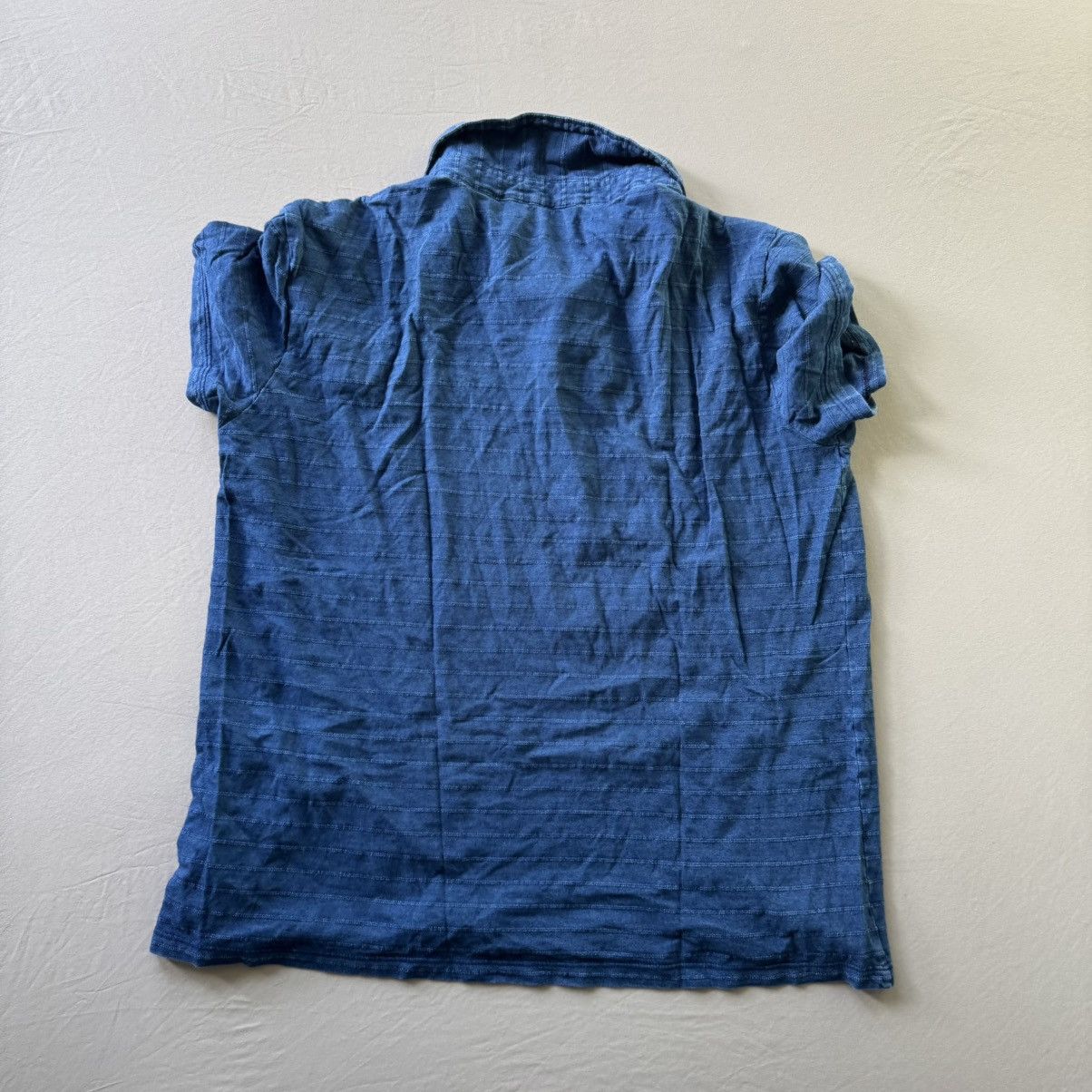 Calvin Klein Calvin Klein Jeans Textured-Stripe Johnny-Collar Polo Shirt Size US M / EU 48-50 / 2 - 2 Thumbnail
