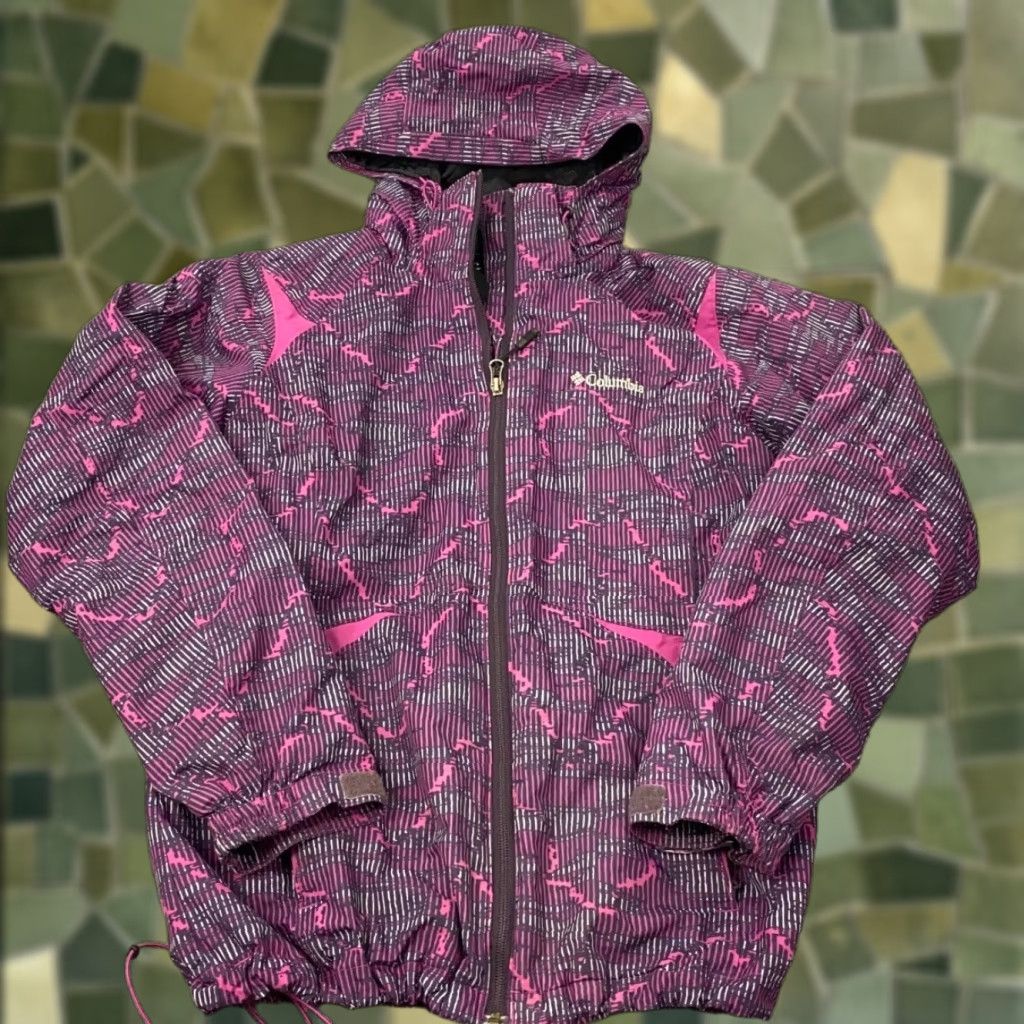 Rains Columbia Jacket Womens M Purple Windbreaker 3-in-1 Zip Hooded Water Resistant Pockets Removable Lining Ski Weathergear Full Zip Size M / US 6-8 / IT 42-44 - 1 Thumbnail