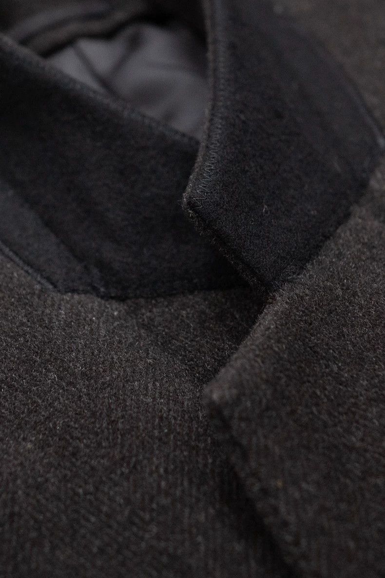 Yohji Yamamoto Yohji Yamamoto size m 80s Wide-shouldered one-button wool s Size 36R - 8 Thumbnail