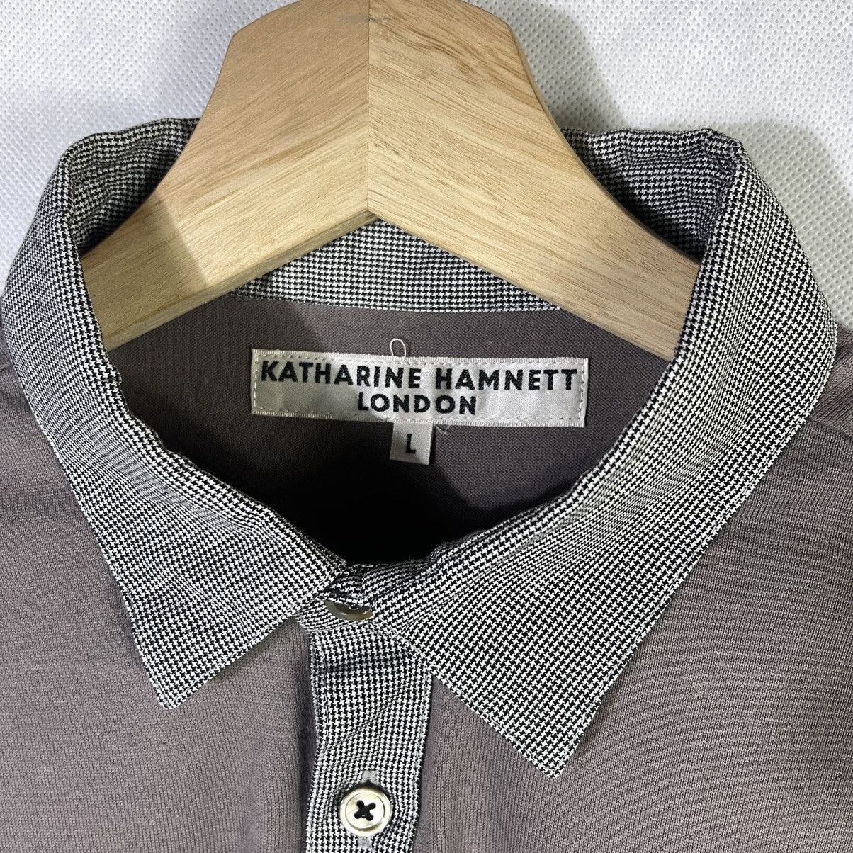 Katharine Hamnett London × Vintage Katherine Hamnett London Cut & Sewn Polo Long-sleeves Tshirt Size L / US 10 / IT 46 - 5 Thumbnail