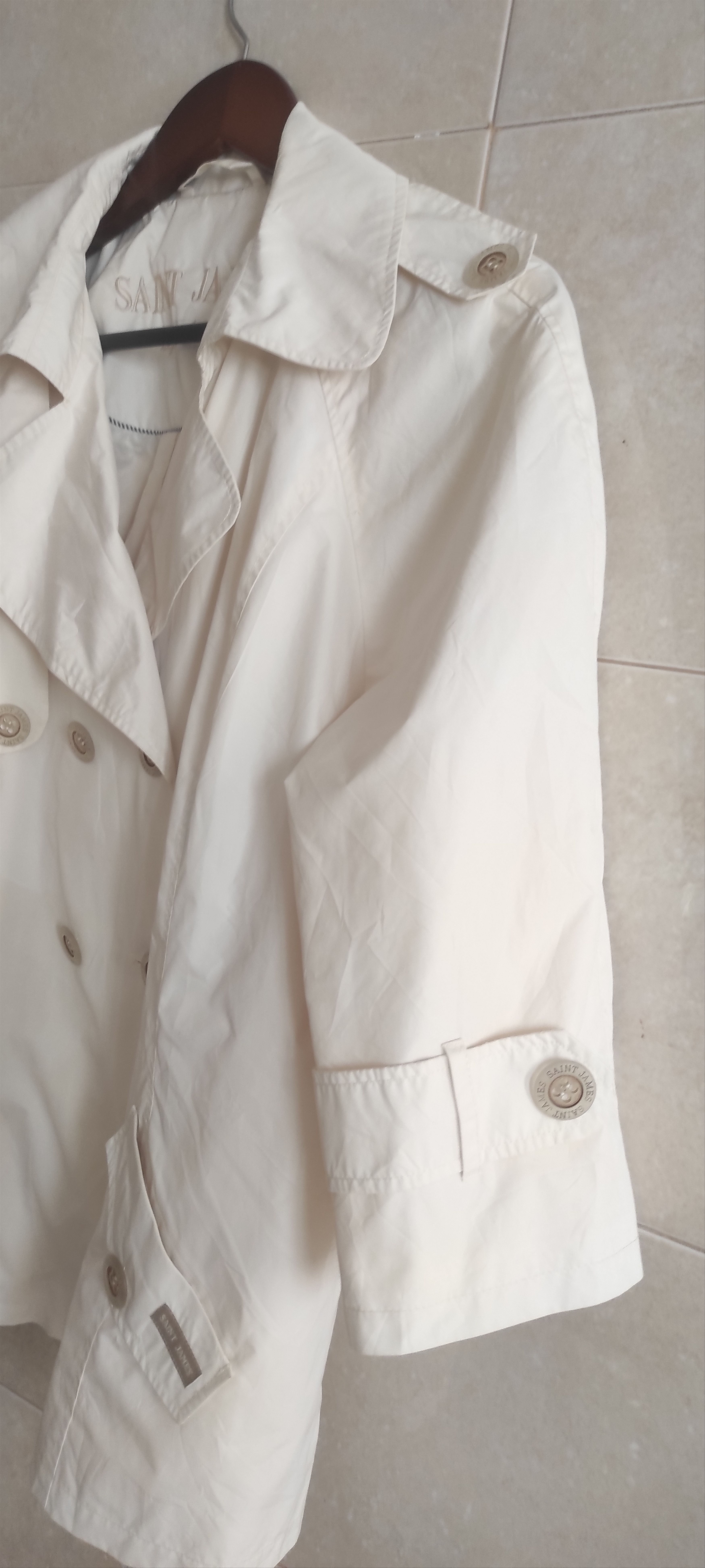 Saint James Saint James Double-Breasted Women Trench Coat Jacket Size XXL / US 16-18 / IT 52-54 - 8 Thumbnail