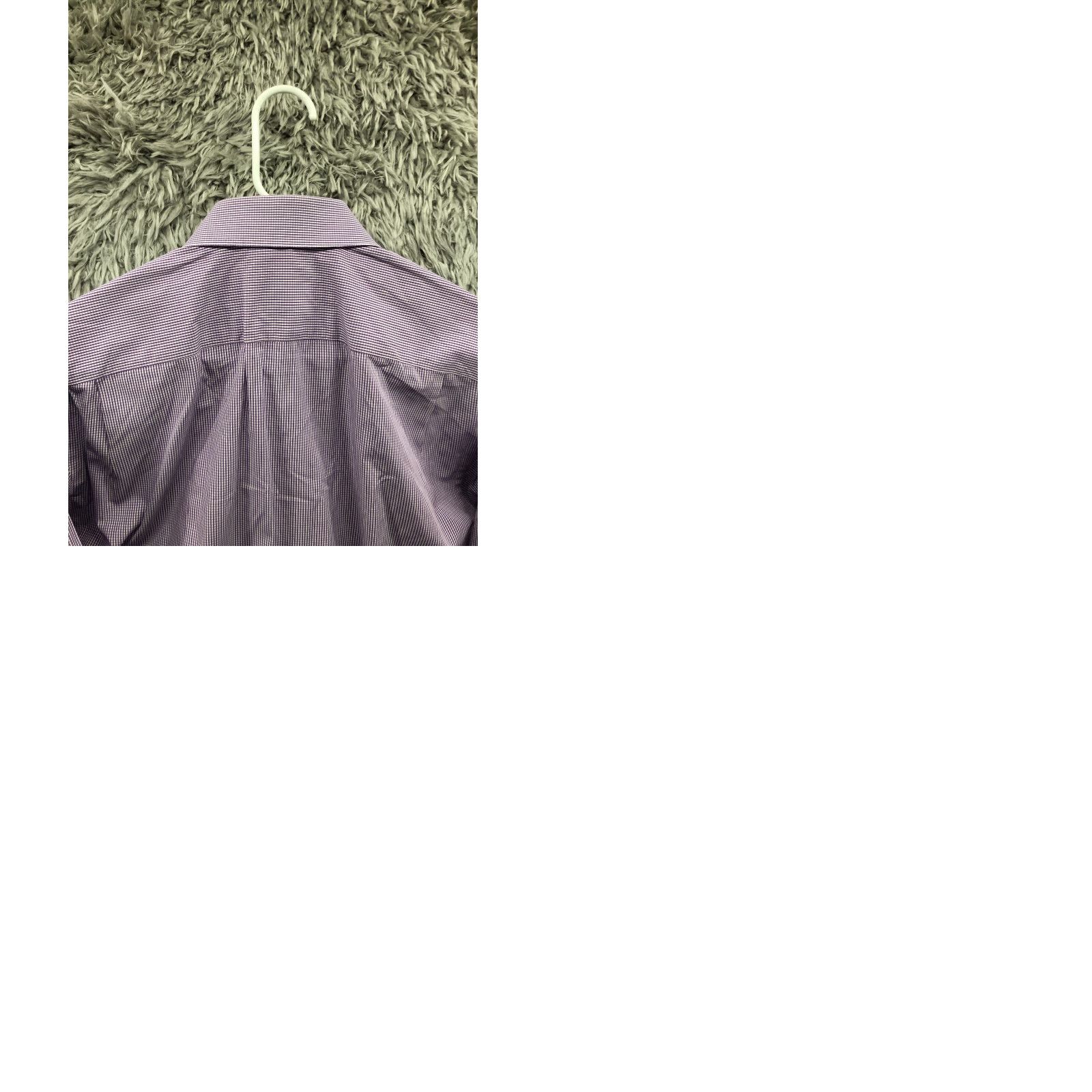Vintage Robert Brett Shirt L Mens Purple Plaid Long Sleeve Button-Down Collar Size US L / EU 52-54 / 3 - 9 Thumbnail