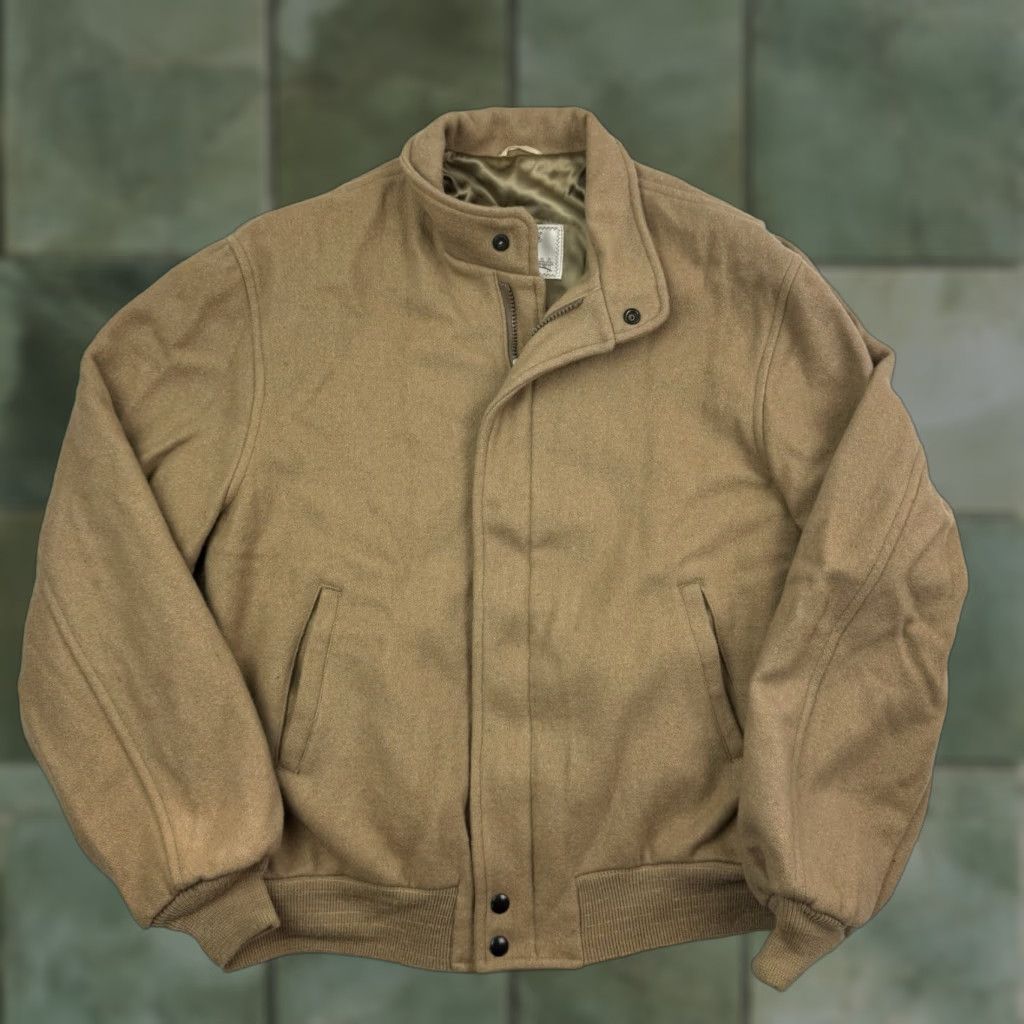 Vintage VINTAGE English Squire Bomber Jacket Adult Large Brown 1970s Full Zip Snap Classic Mens Size US L / EU 52-54 / 3 - 1 Thumbnail
