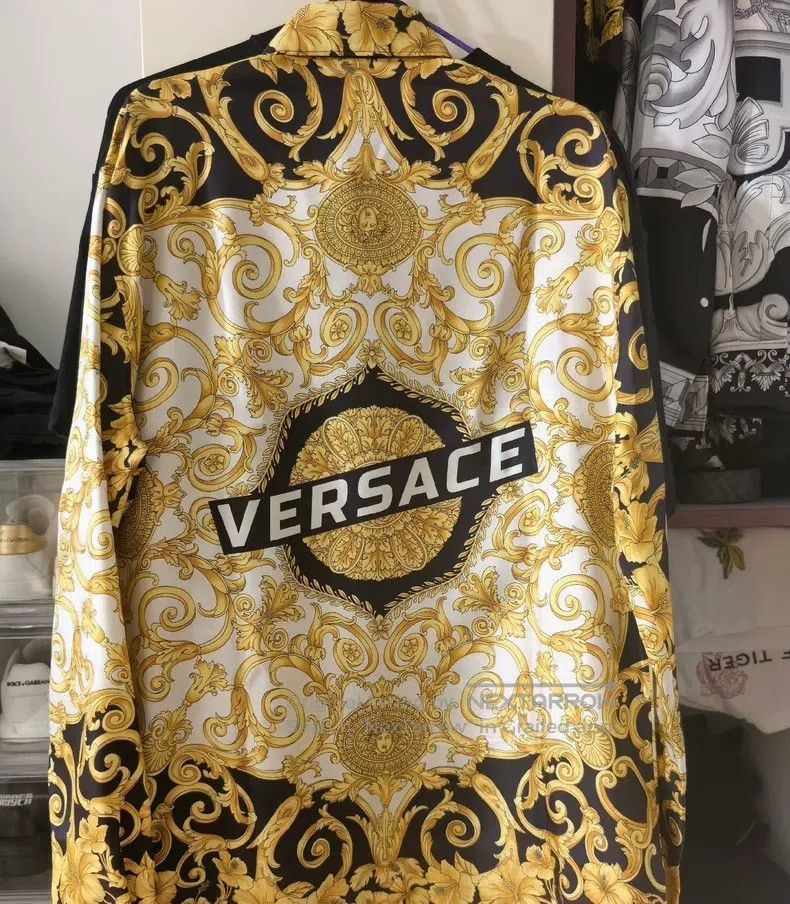 Versace Versace Mulberry silk shirt Size US L / EU 52-54 / 3 - 6 Thumbnail