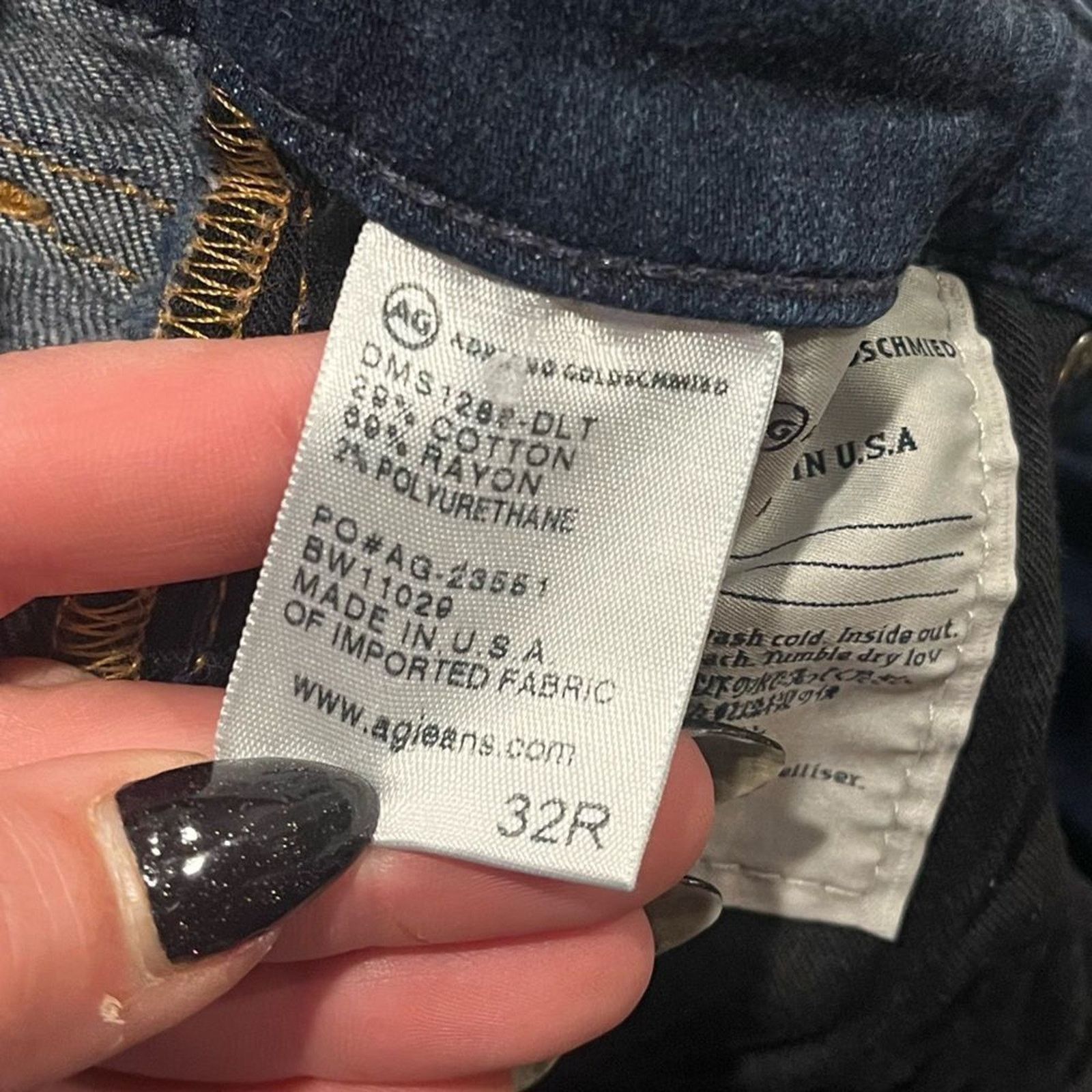 Vintage Adriana Goldsmith Womens Skinny Jeans Stretch Denim Size 32R Size 32" / US 10 / IT 46 - 4 Thumbnail