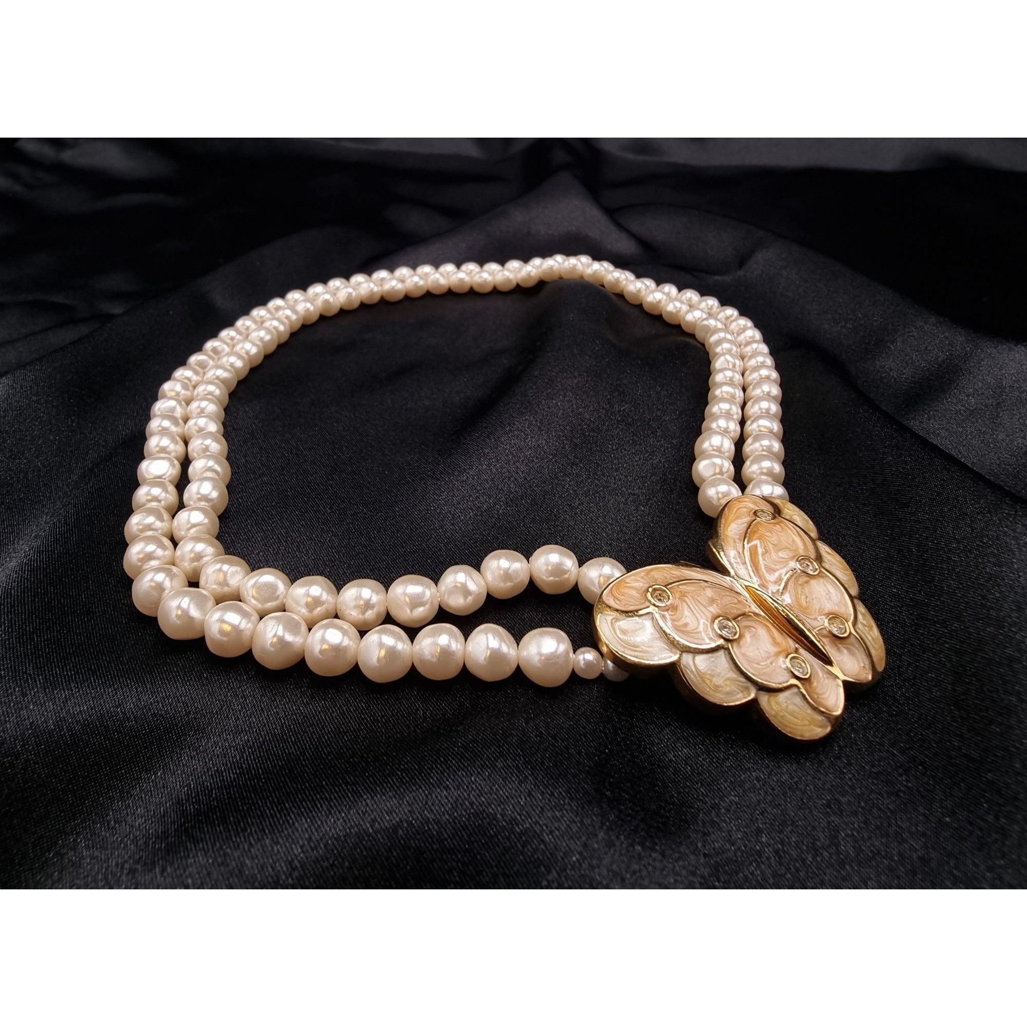 Vintage Vintage 1980s KJL For Avon Double-Strand Faux Pearl Necklace Size ONE SIZE - 3 Thumbnail